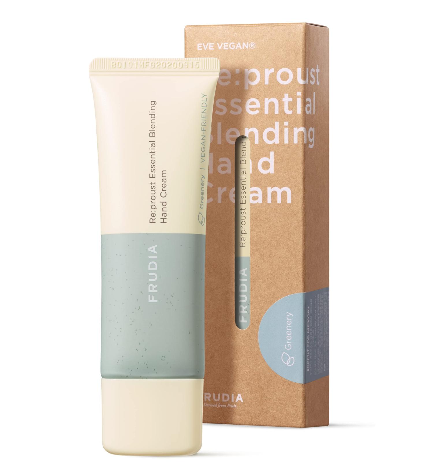 Frudia Re proust Essential Blending Hand Cream Greenery 50g | Vegan Eco-Friendly Clean Beauty - Shop Now! - Buy Online on GoSupps.com