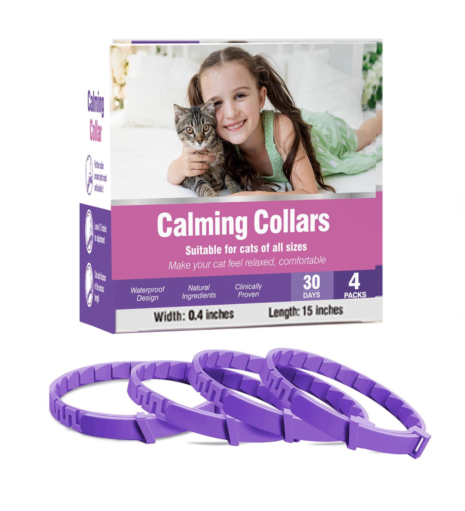 Soothing Cat Collar - Anti-Stress Neck Band for Anxiety Relief and Separation Fear - Buy Online on GoSupps.com