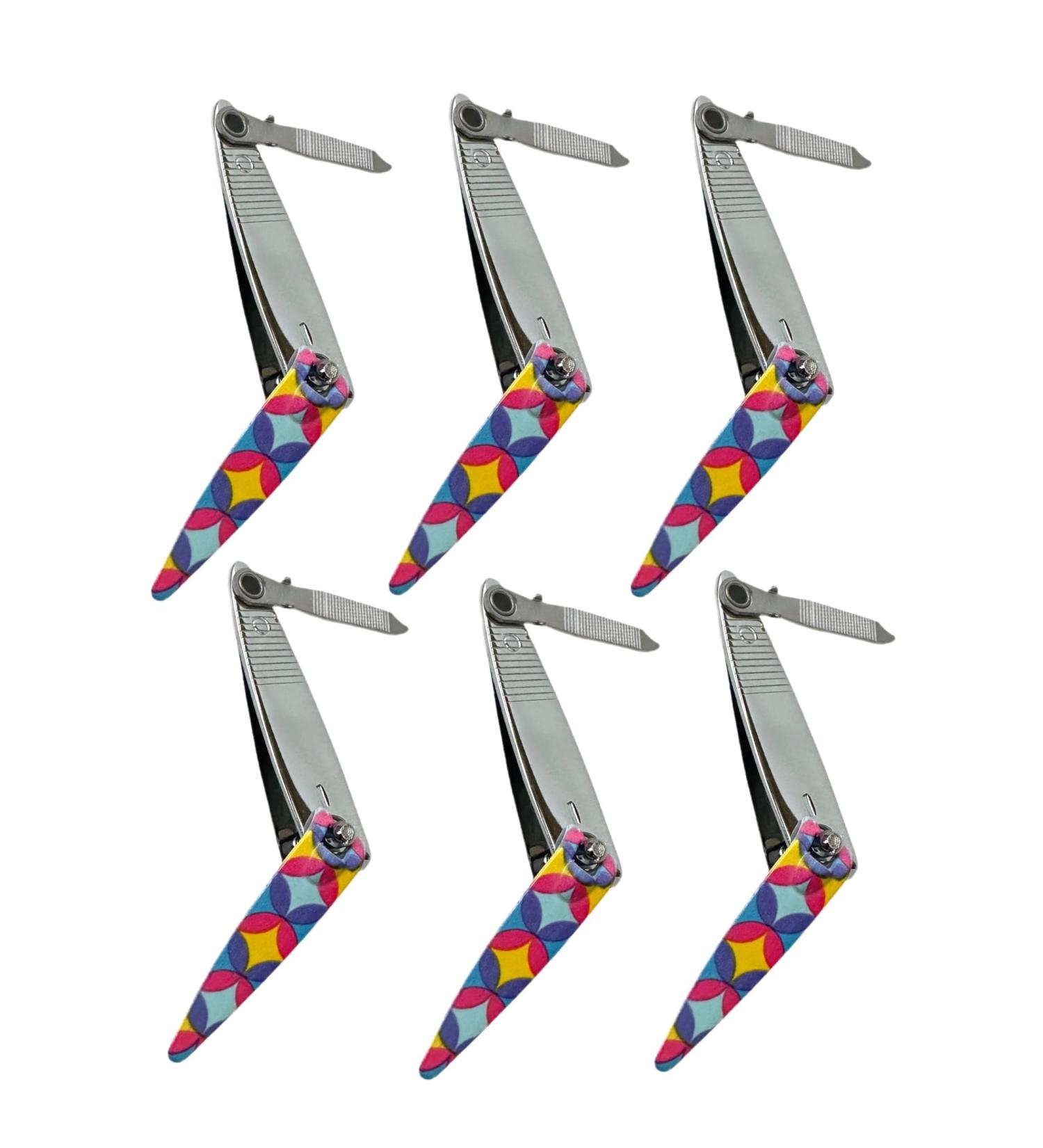 6 ALAZCO Precision Mini Stainless Steel Nail Clippers with Swiveling Nail File Nailcare Sharp Fingernail Clipper Classic Retro Style - Buy Online on GoSupps.com