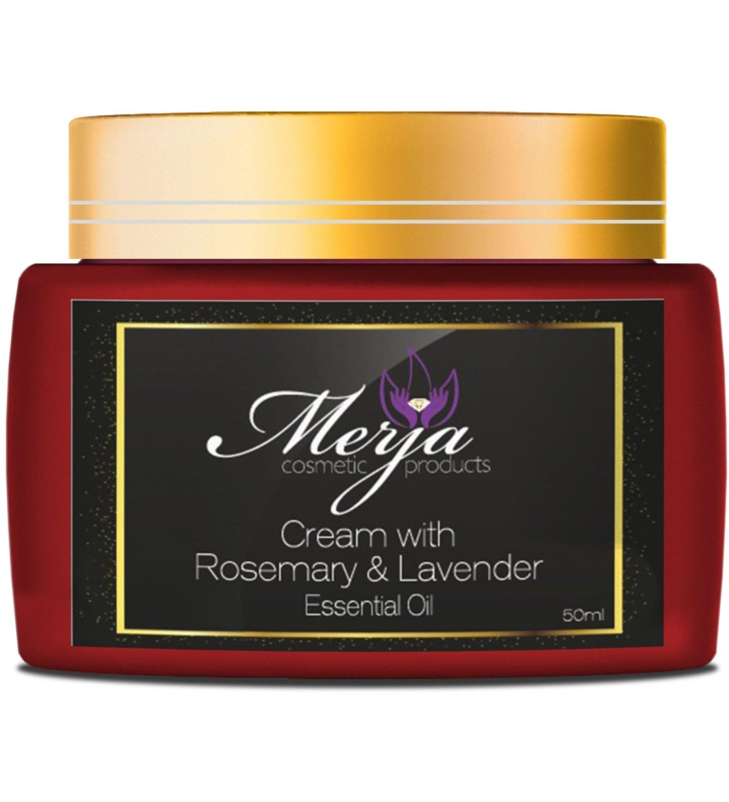 Merja Face cream with Rosemary & Lavender Essential Oils-Premium Skin care for a Radiant Youthful Complexion-Face Moisturizer- Premium Quality Cream 1.69 oz 50 ml Rosemary-Lavender - Buy Online on GoSupps.com