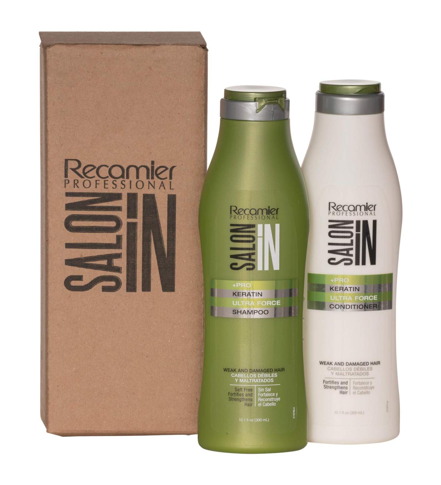 Recamier Saloon Keratin Ultra Force Shampoo & Conditioner Set 10.5 Oz - Best International Shipping - Buy Online on GoSupps.com