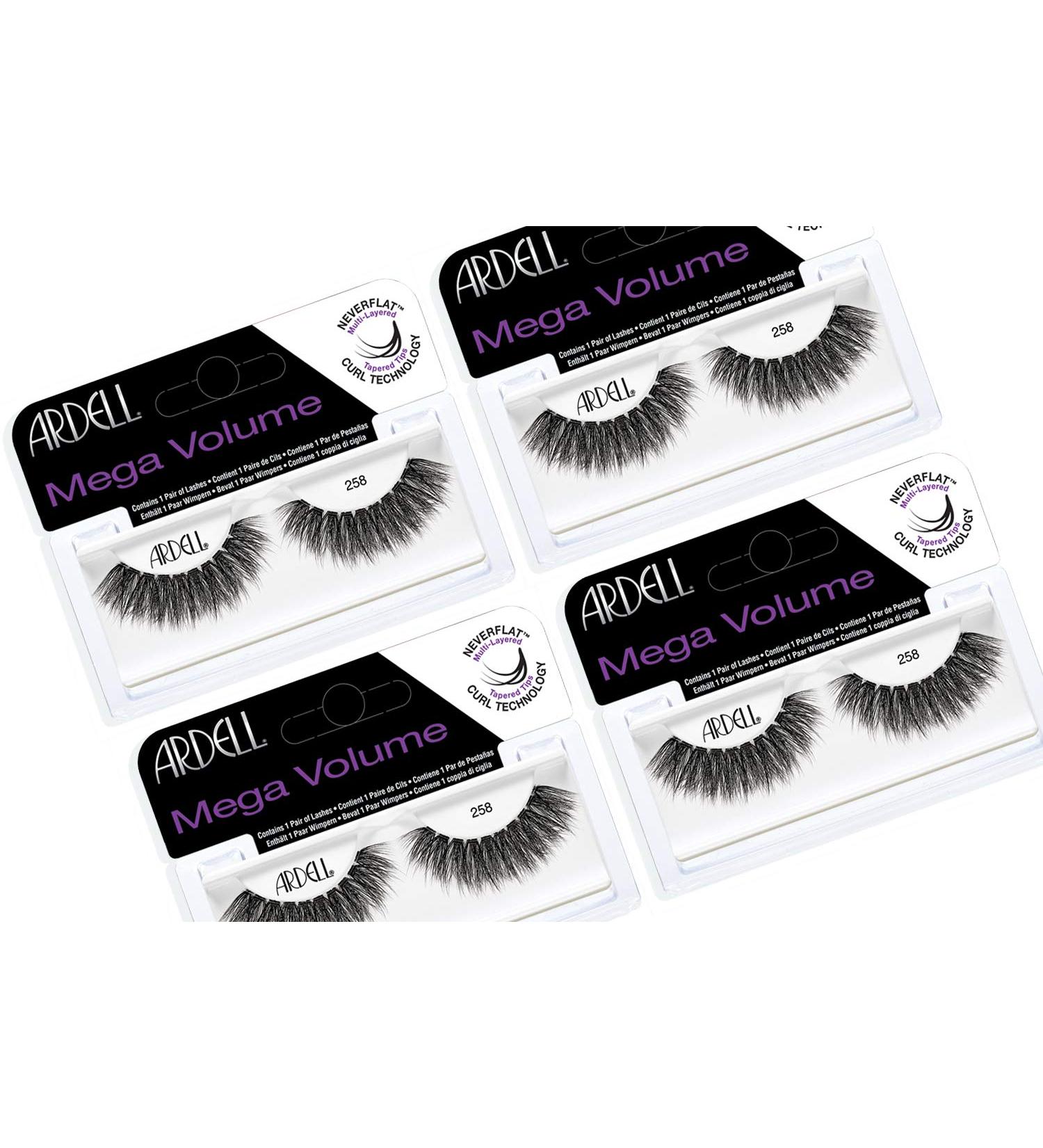 Ardell Mega Volume Lash 258 False Lashes - Curl Technology - 4 pairs - Buy Online on GoSupps.com
