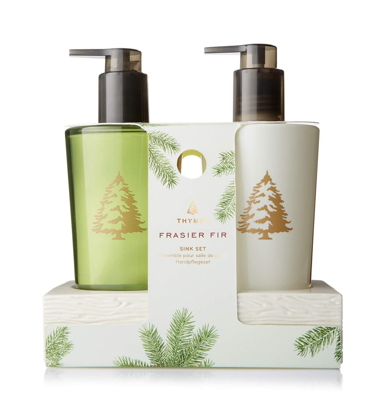Frasier Fir Sink Set with Ceramic Caddy - Essential Holiday Scent for Festive Bathrooms - Buy Online on GoSupps.com