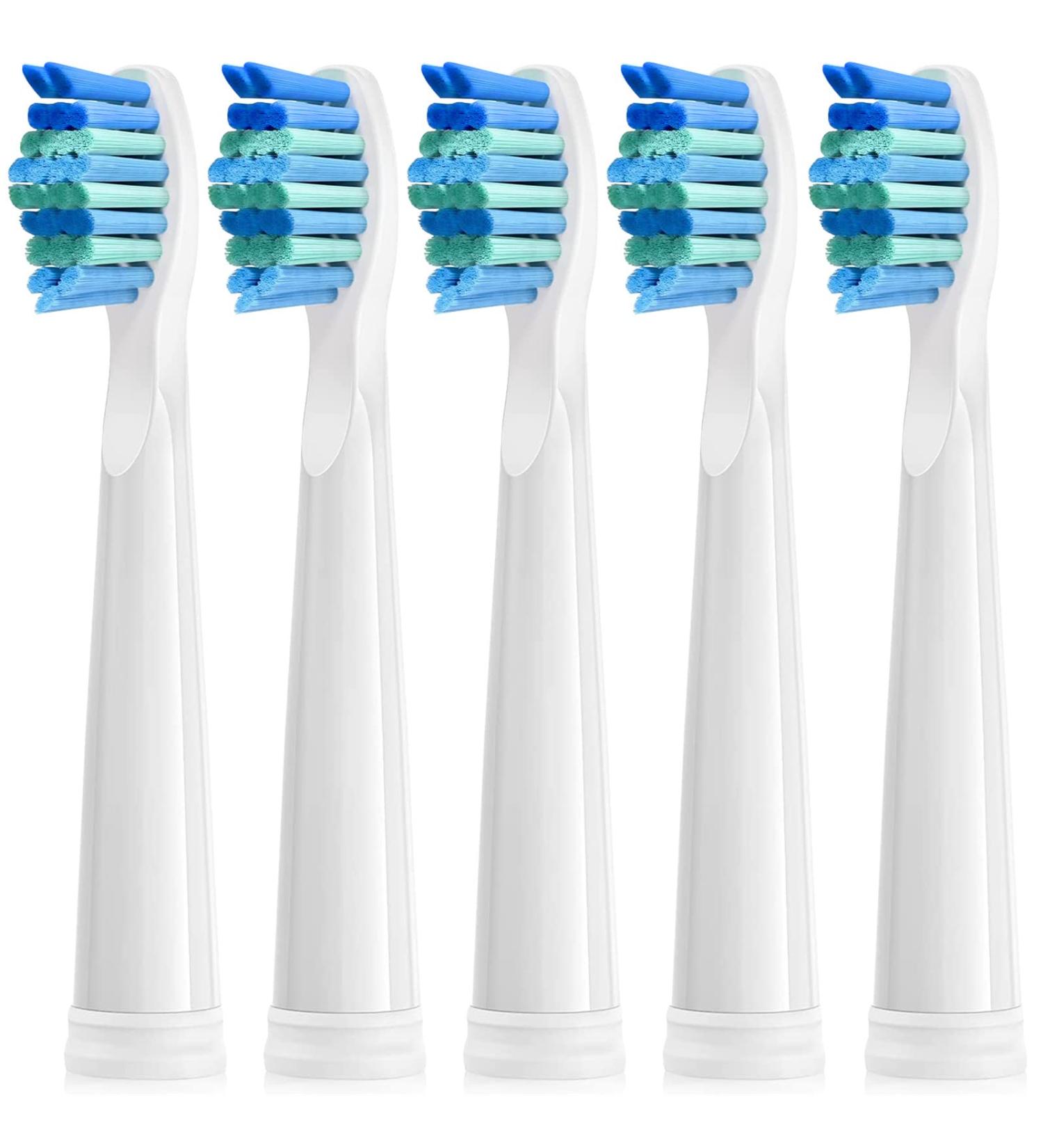 5 Replacement Brushes Compatible with Fairywill D7/D8/507/508/515/117/959 - Soft Bristle Toothbrush Heads for Superior Oral Care - Buy Online on GoSupps.com