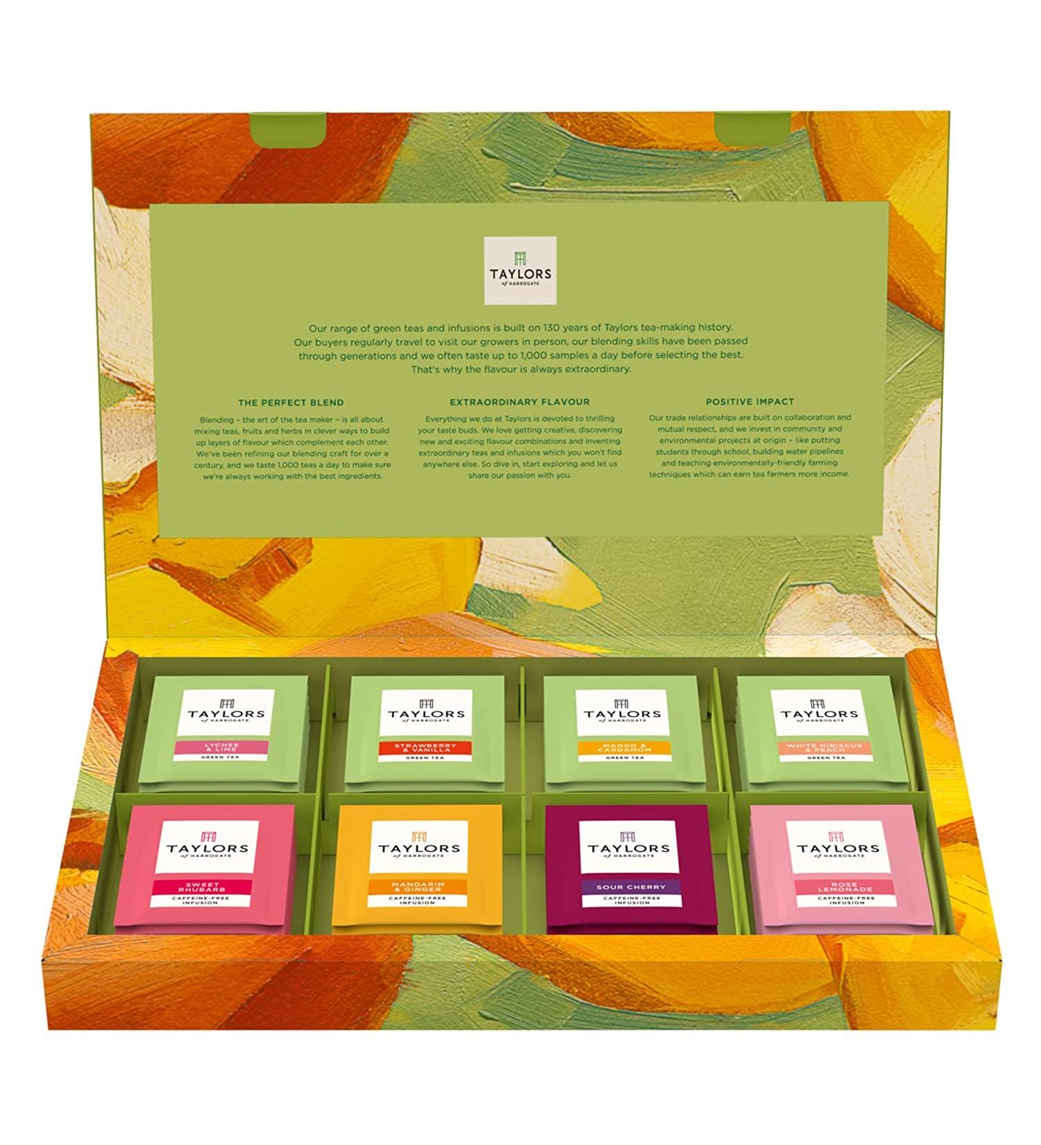 Taylors of Harrogate Assorted Green Teas & Fruit Infusions Gift Box 48 Tea Bags - Buy Online on GoSupps.com