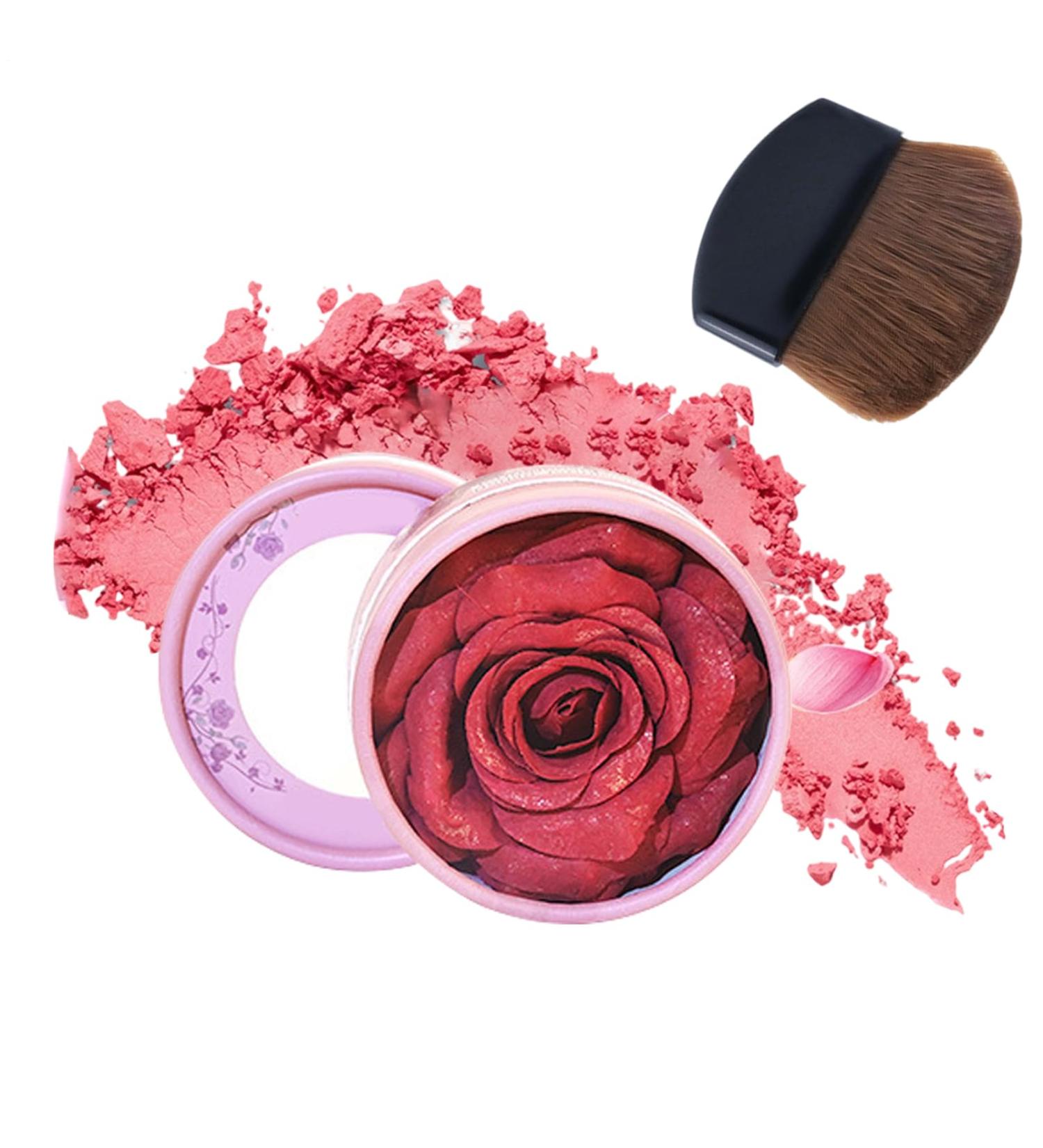 Cheek Blush - 10ml Illuminating 3D Rose Petal Design Cheek Blush Makeup - For Travel Work Home Outdoors School Girlfriend Sister - Buy Online on GoSupps.com