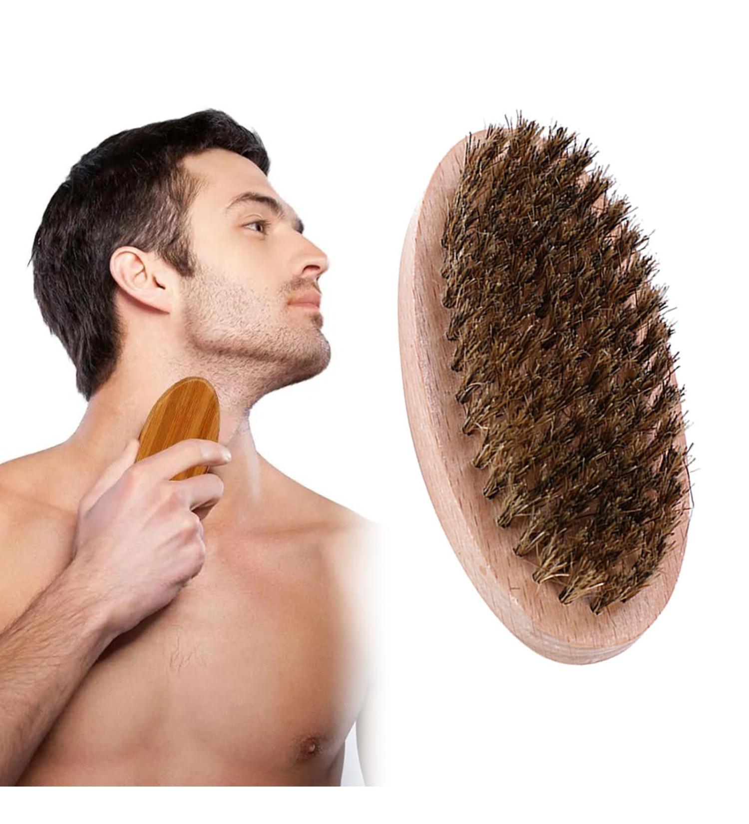 Premium Beech Wood Beard Brush | Bristle Beard Brush for Men | Travel-Friendly Oval Beard Care Tool | Tokaneit - Buy Online on GoSupps.com