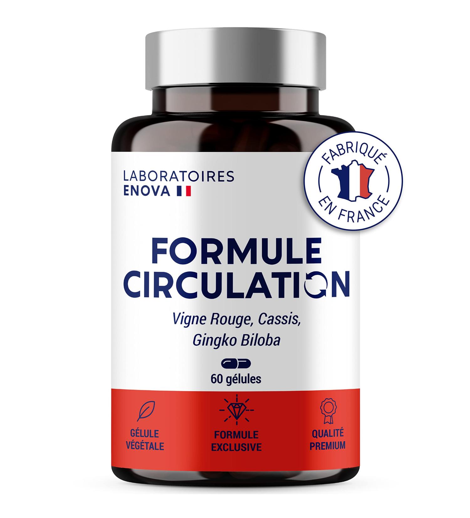 FORMULA CIRCULATION Blood venous | Heavy legs Water retention | Red Vine (highly dose) Blackcurrant Gingko Biloba | 60 capsules | Dietary supplement - Buy Online on GoSupps.com