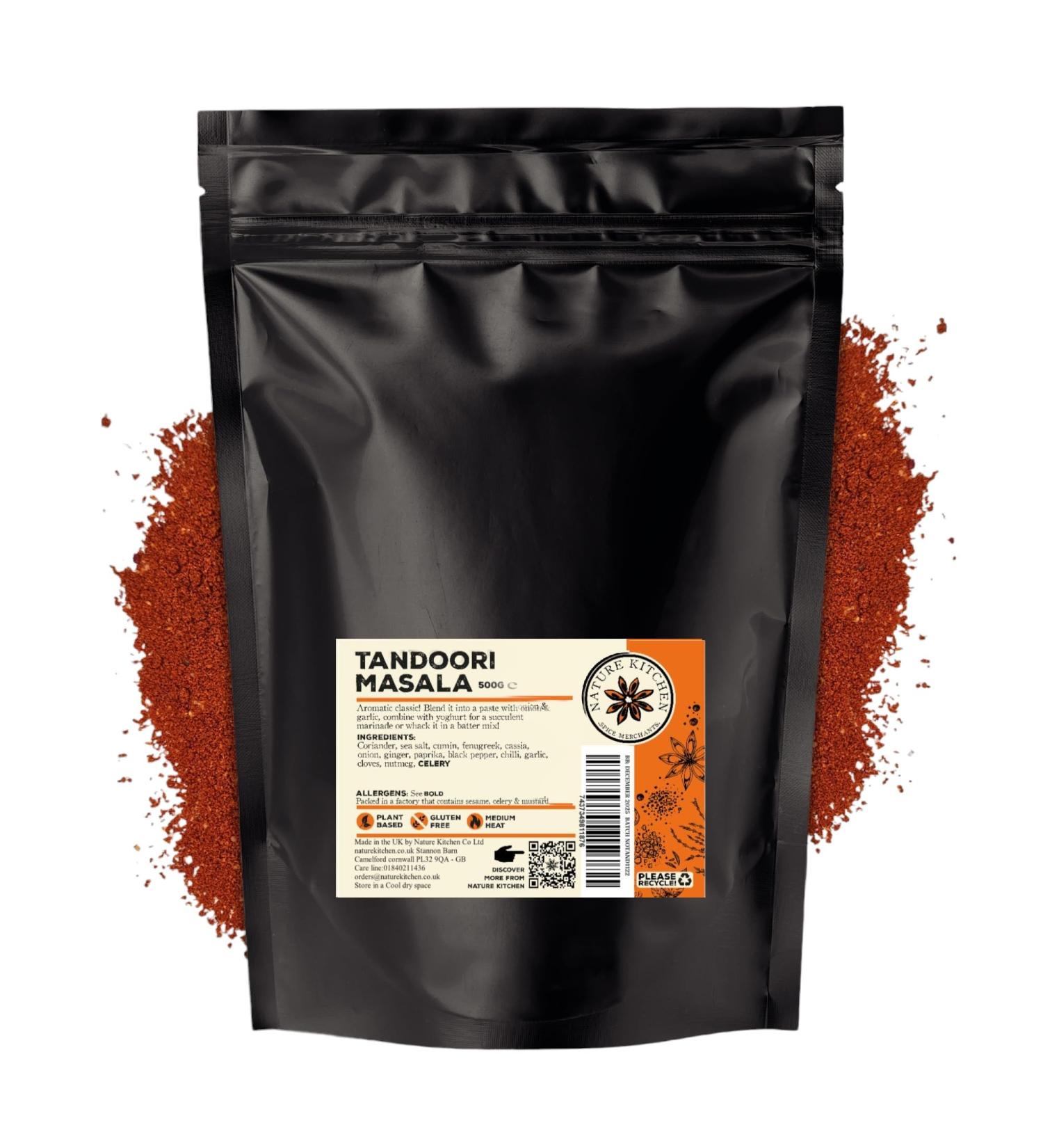 Nature Kitchen Tandoori Masala (Medium) 500g - Gluten-Free & Vegan Seasoning Blend for Everyday Cooking - Buy Online on GoSupps.com