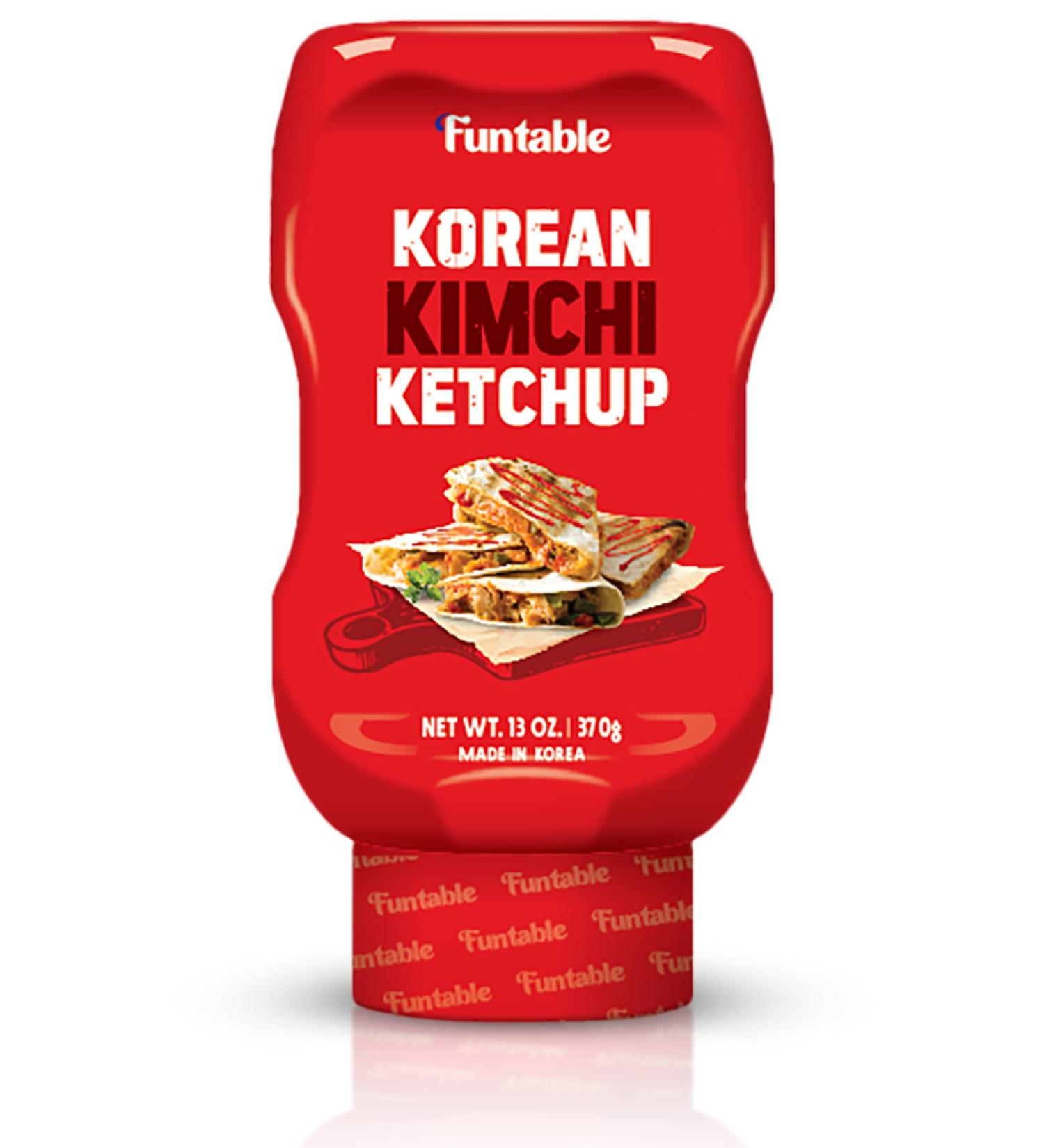 Funtable Korean Kimchi Ketchup - Spicy Tomato Condiment for Chickens, Nuggets, Wings, Fries, Nachos (13oz) - Buy Online on GoSupps.com