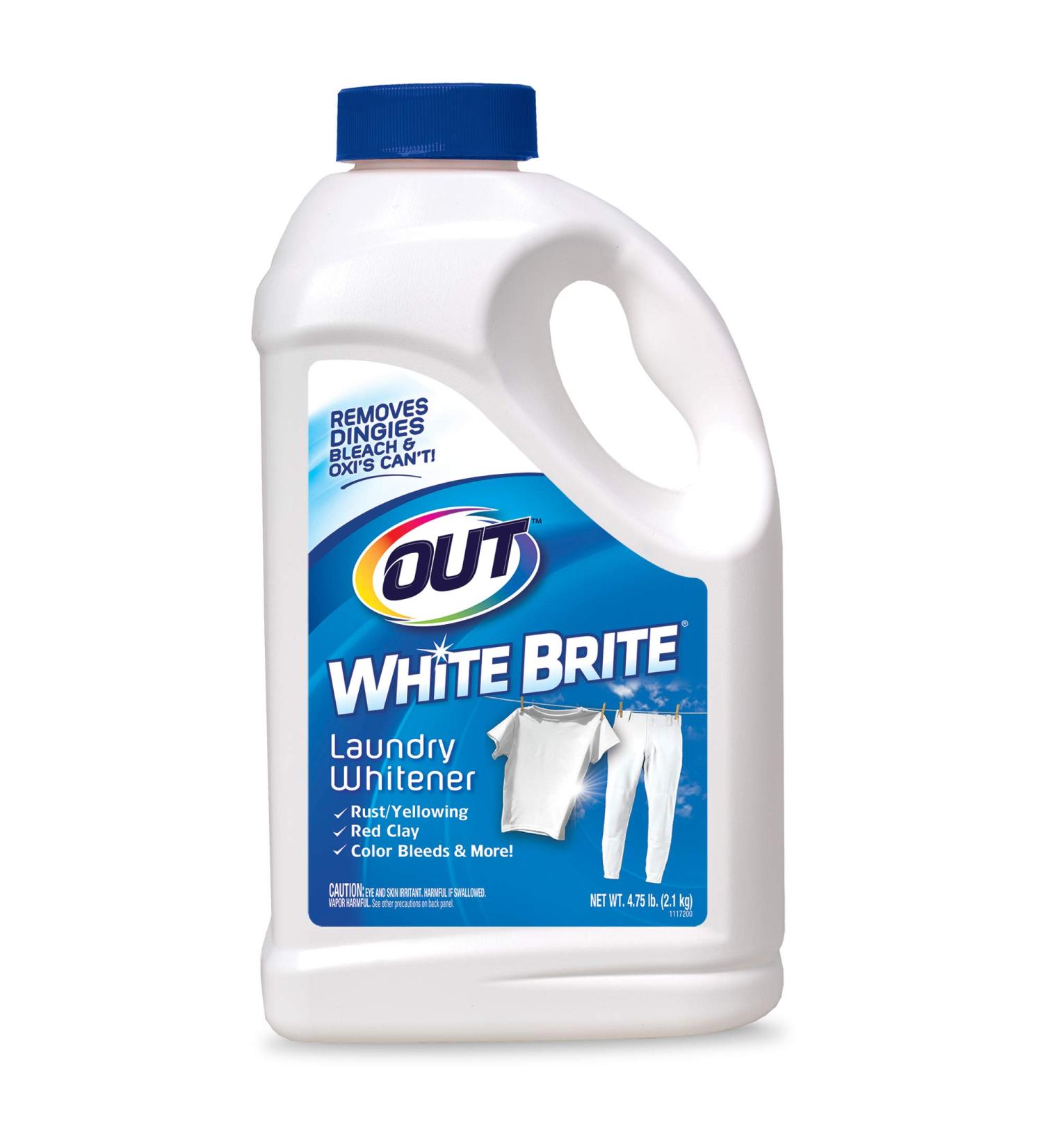 OUT White Brite Laundry Whitener | Removes Red Clay | Ideal for White Baseball Pants, Sheets, Towels | Safer Alternative to Bleach | Cleaner, Brighter, Fresher Laundry | 4 lb 12 oz - Buy Online on GoSupps.com