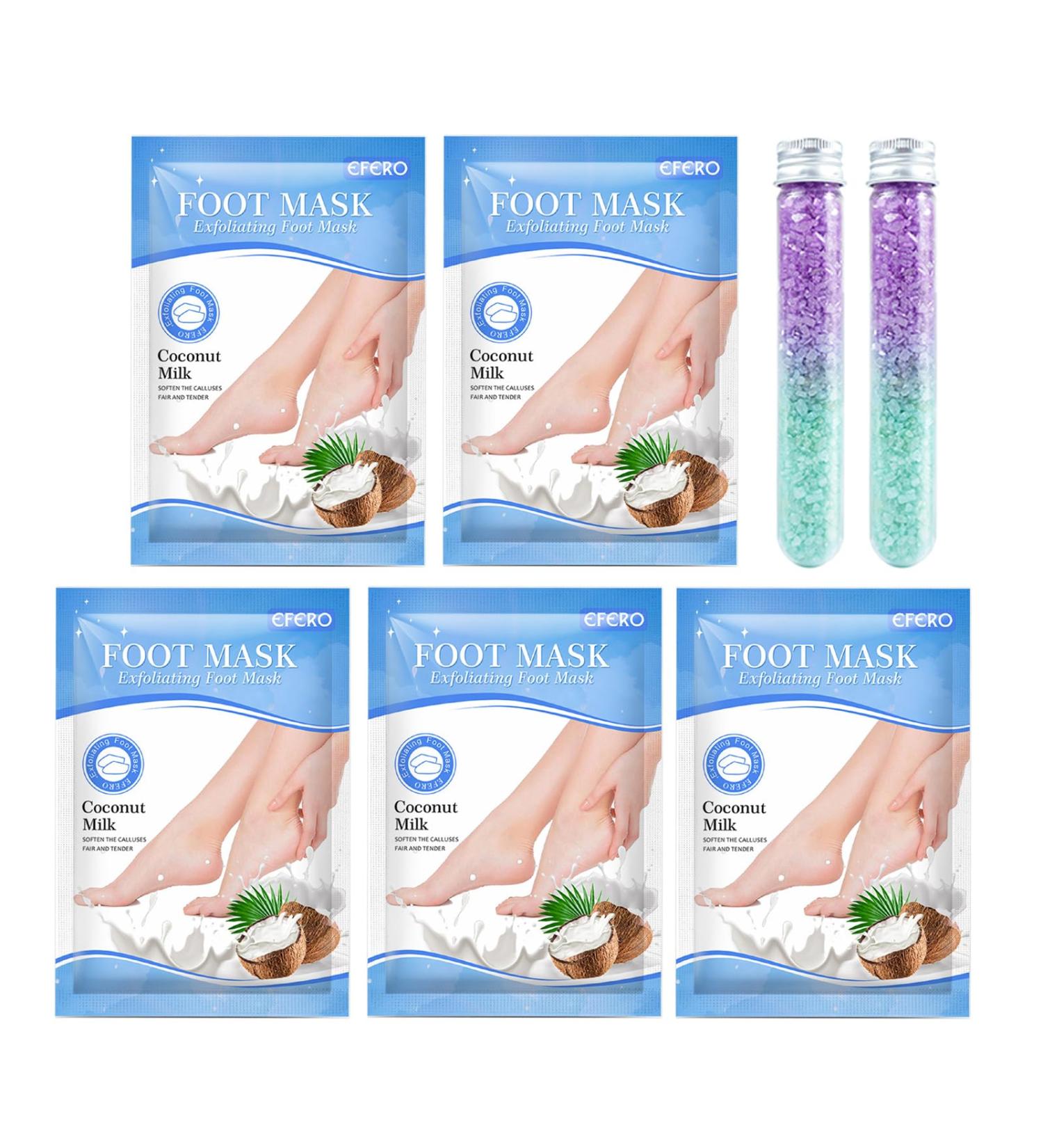 5 Pairs Rose Foot Peeling Mask & Moisturizing Socks - Repair Dry Cracked Feet | Foot Spa for Men & Women - Buy Online on GoSupps.com