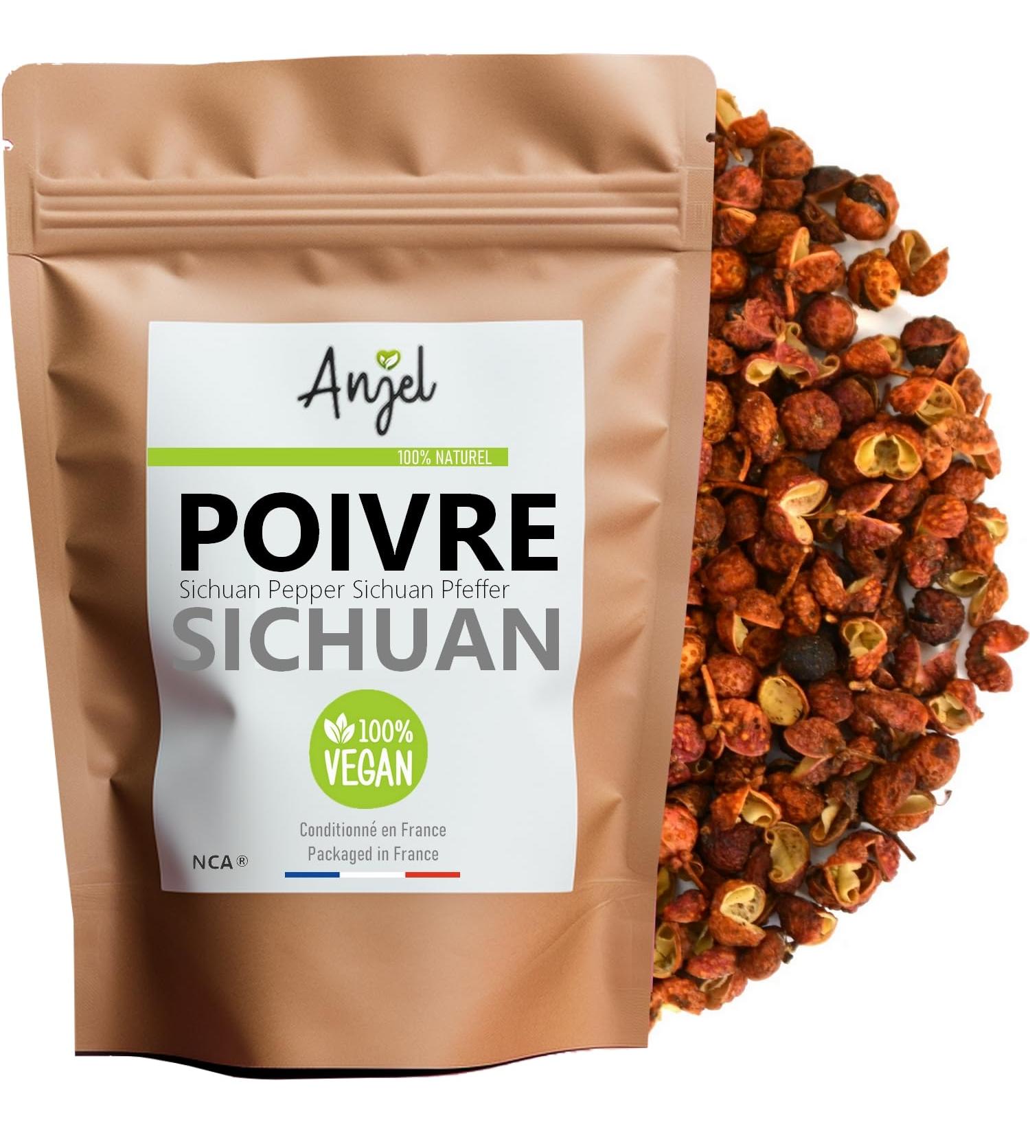 Poivre de Sichuan 100% Naturel - Piment de Sichuan Grains Entier Poivre Sauvage Baies Rouges Sichuan - NCA (50) 50.0 Grammes - Buy Online on GoSupps.com