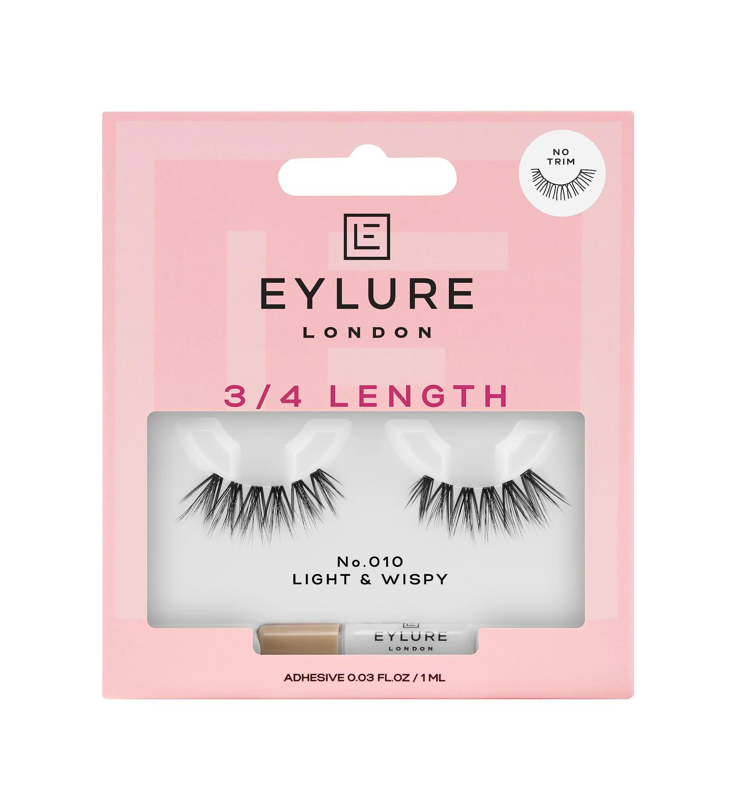 Eylure 3/4 Length False Eyelashes No 010 White Black - 1 Pair - Buy Online on GoSupps.com
