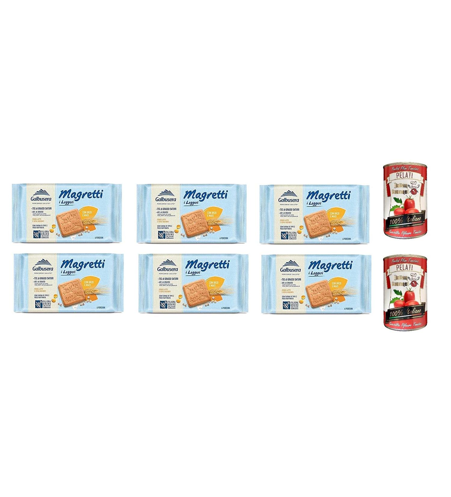  Italian Gourmet E.R. Pack of 6 Galbusera Magretti biscuits with malt and barley - 350g of biscuits and cookies + Italian Gourmet - 100% Italian - 2 boxes of 400g - Buy Online on GoSupps.com