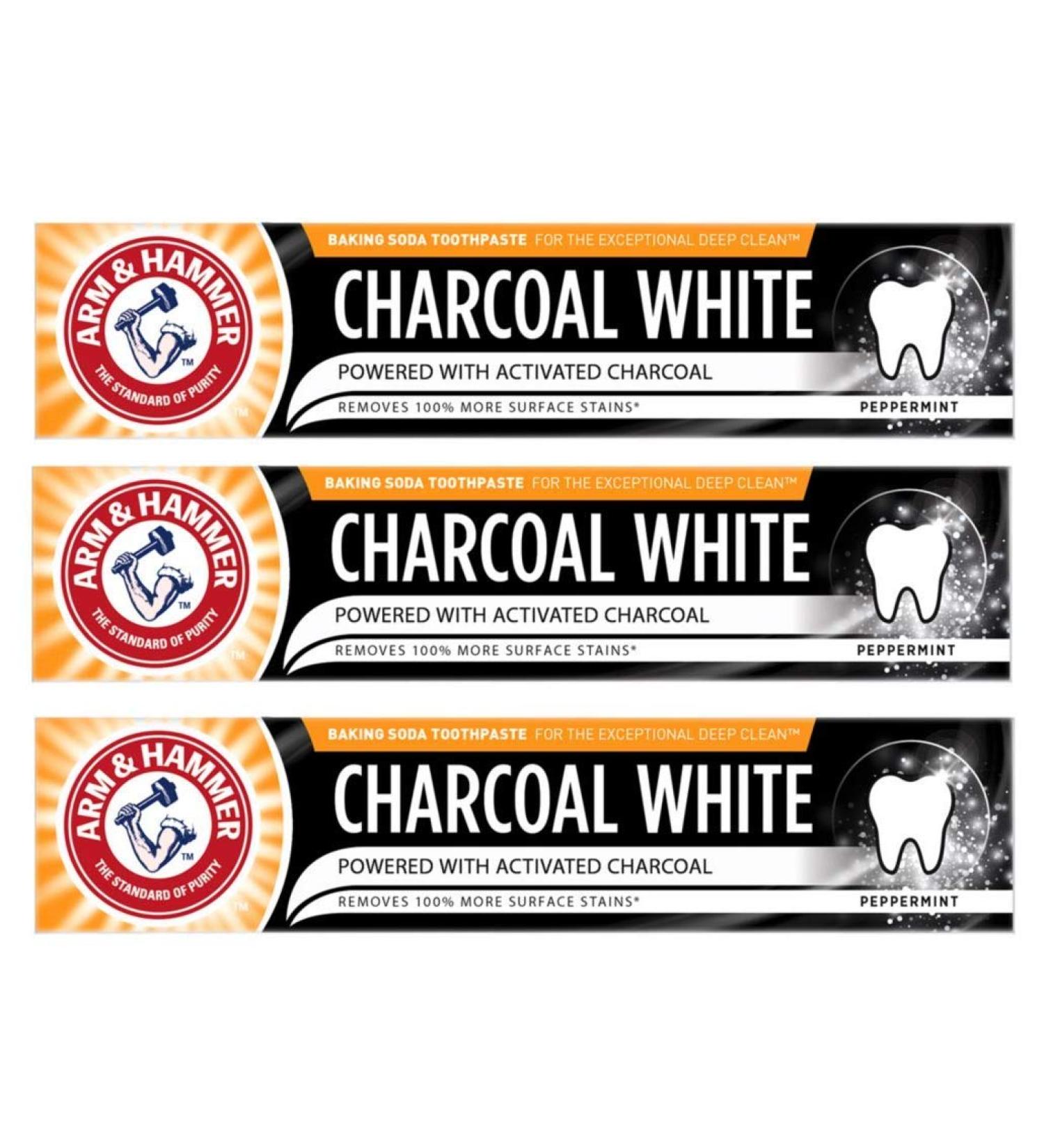  Arm & Hammer Arm & Hammer Charcoal Peppermint Toothpaste 75ml (Pack of 3) - Buy Online on GoSupps.com