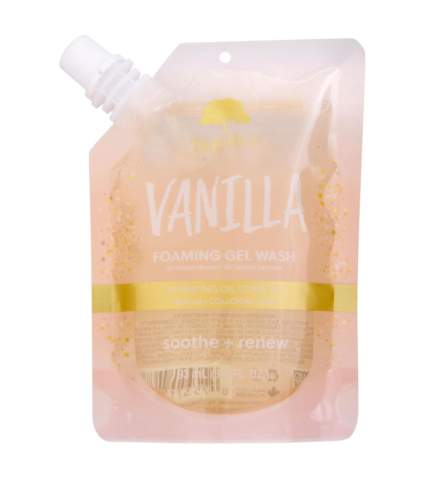 Buy Tree Hut Foaming Gel Wash Travel Size - Vanilla 3.3oz | International Shipping Available - Buy Online on GoSupps.com