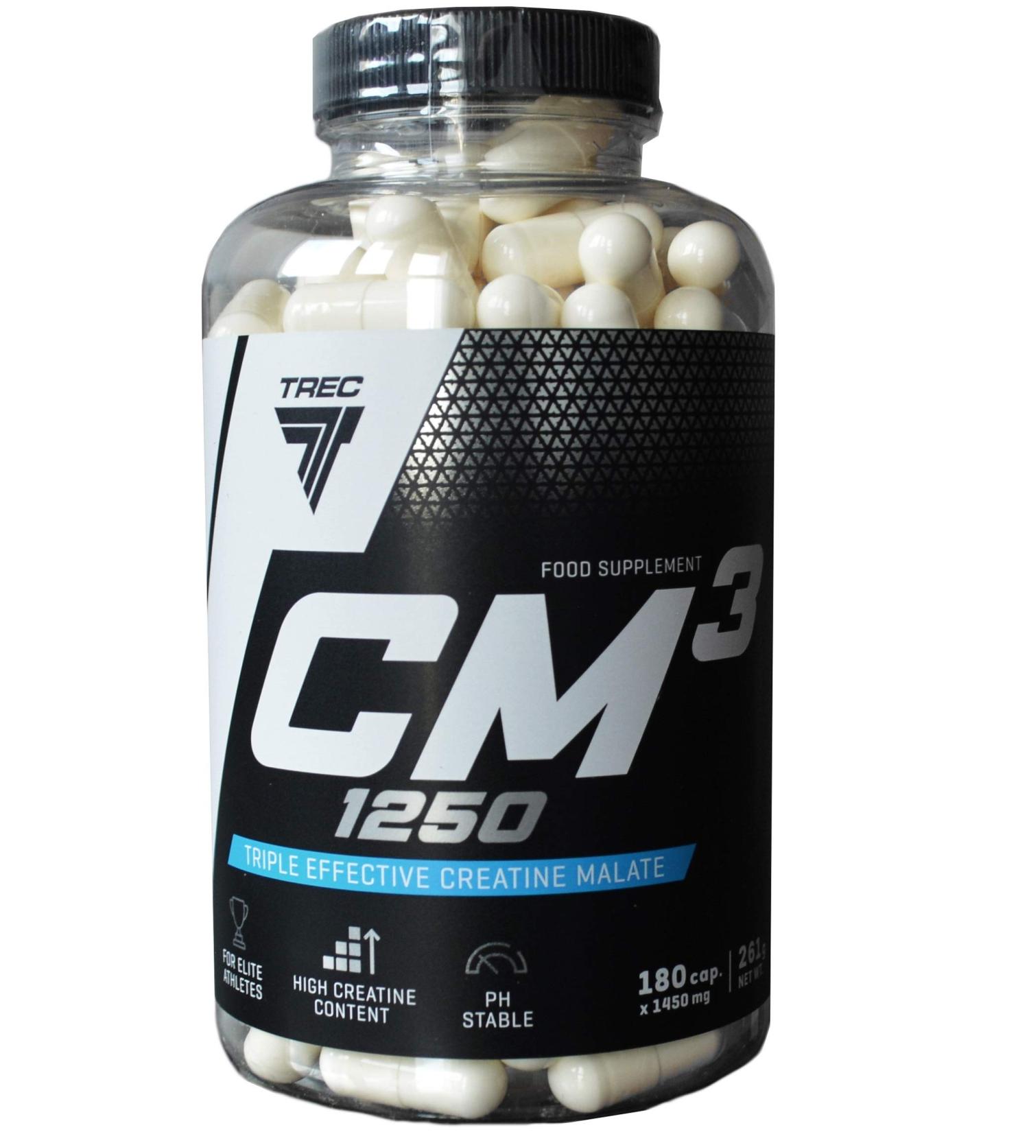 CM3 1250 x 180 Capsules - Best Tri Creatine Malate Weight Gain Tablets - Buy Online on GoSupps.com