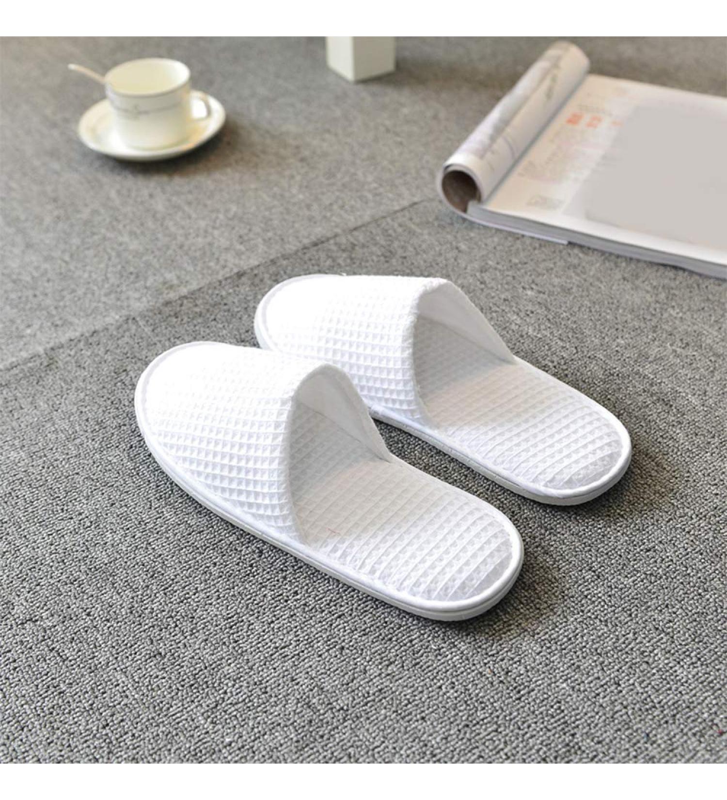 Buy Wankd 5 Pair Disposable Lip & White Shoes - Universal Size Slippers for Men & Women (20x30cm) - Comfortable & Convenient - Buy Online on GoSupps.com