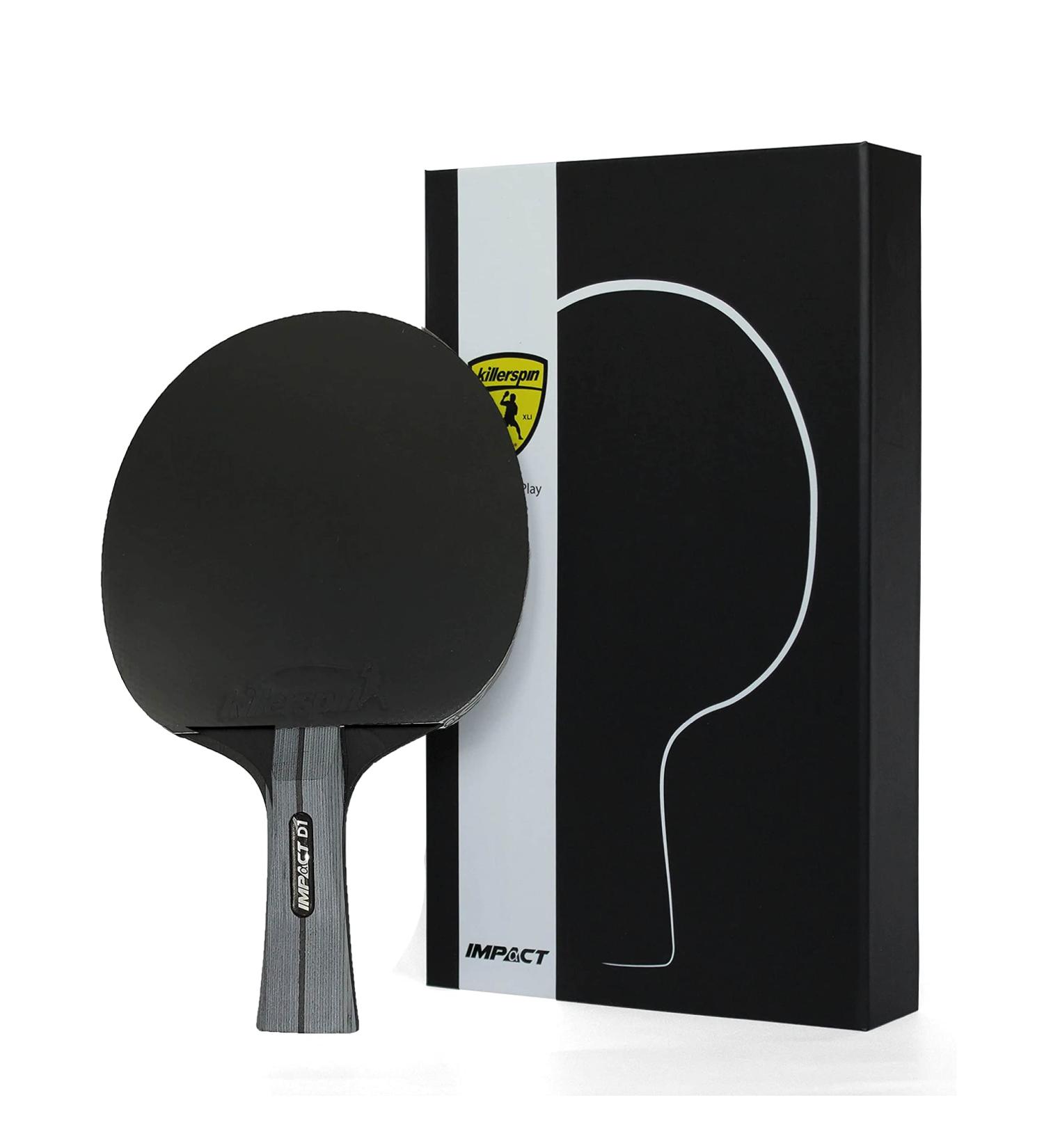 Killerspin Impact D1 SmartGrip Table Tennis Paddle Set | Beginner/Intermediate Ping Pong Equipment with 5-ply Wood Blade and Paddle Case - Buy Online on GoSupps.com