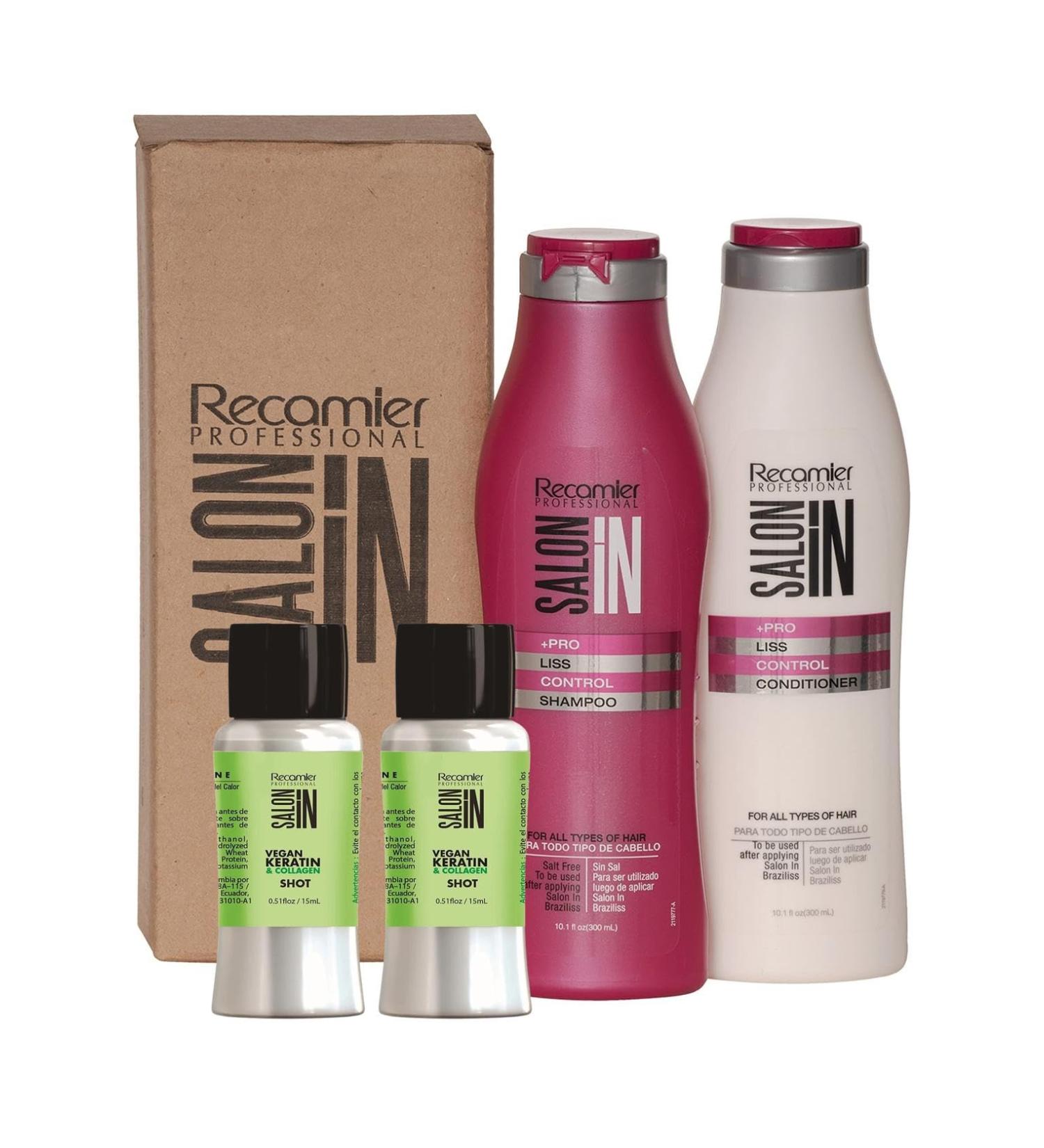 RECAMIER Anti Frizz Shampoo & Conditioner Set (10.1 OZ) + Nano Keratin Shots - International Shipping Available - Buy Online on GoSupps.com