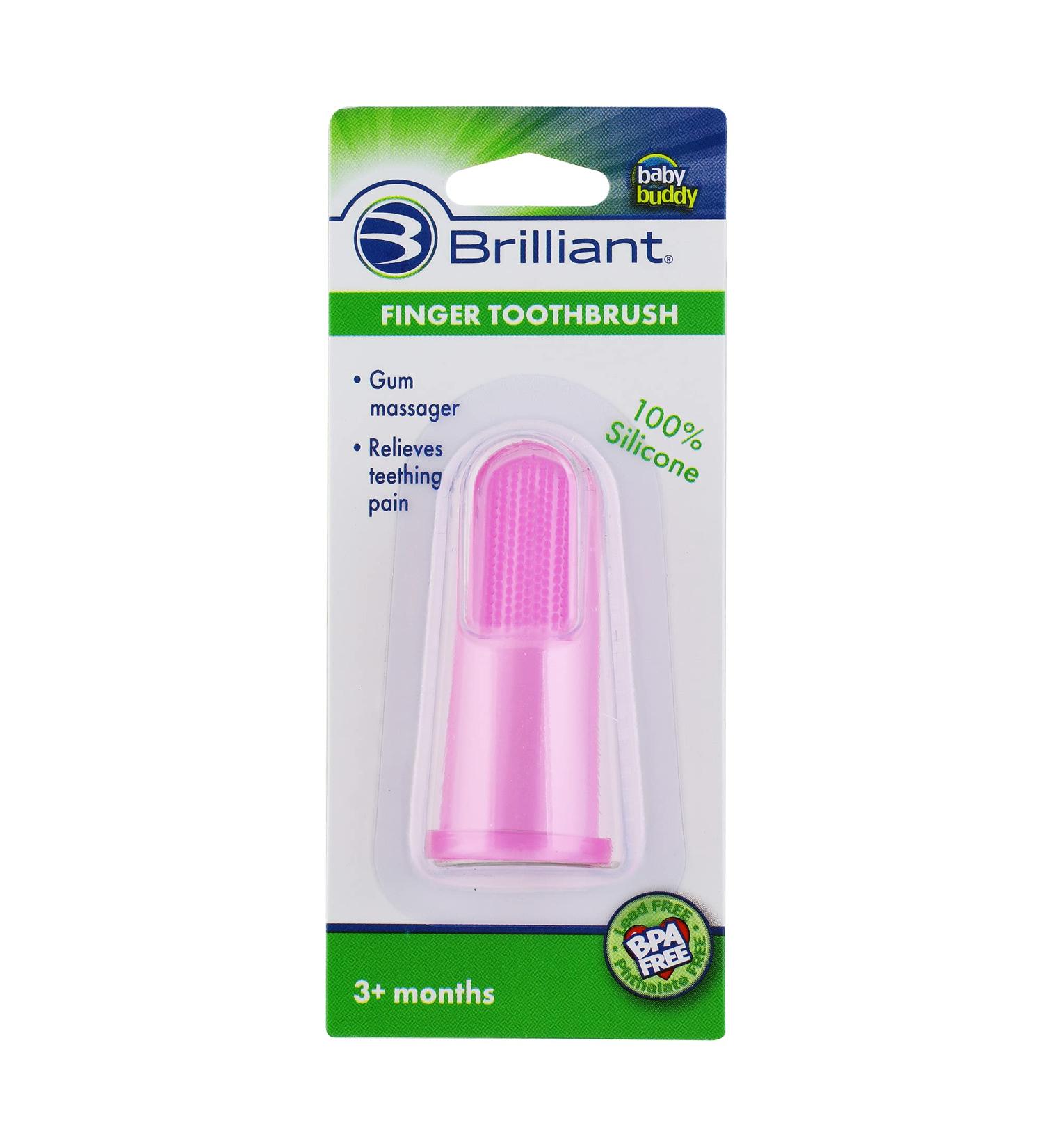 Baby Buddy Pink Finger Toothbrush 3 Pack - Gentle Infant Teeth Cleaning - Buy Online on GoSupps.com