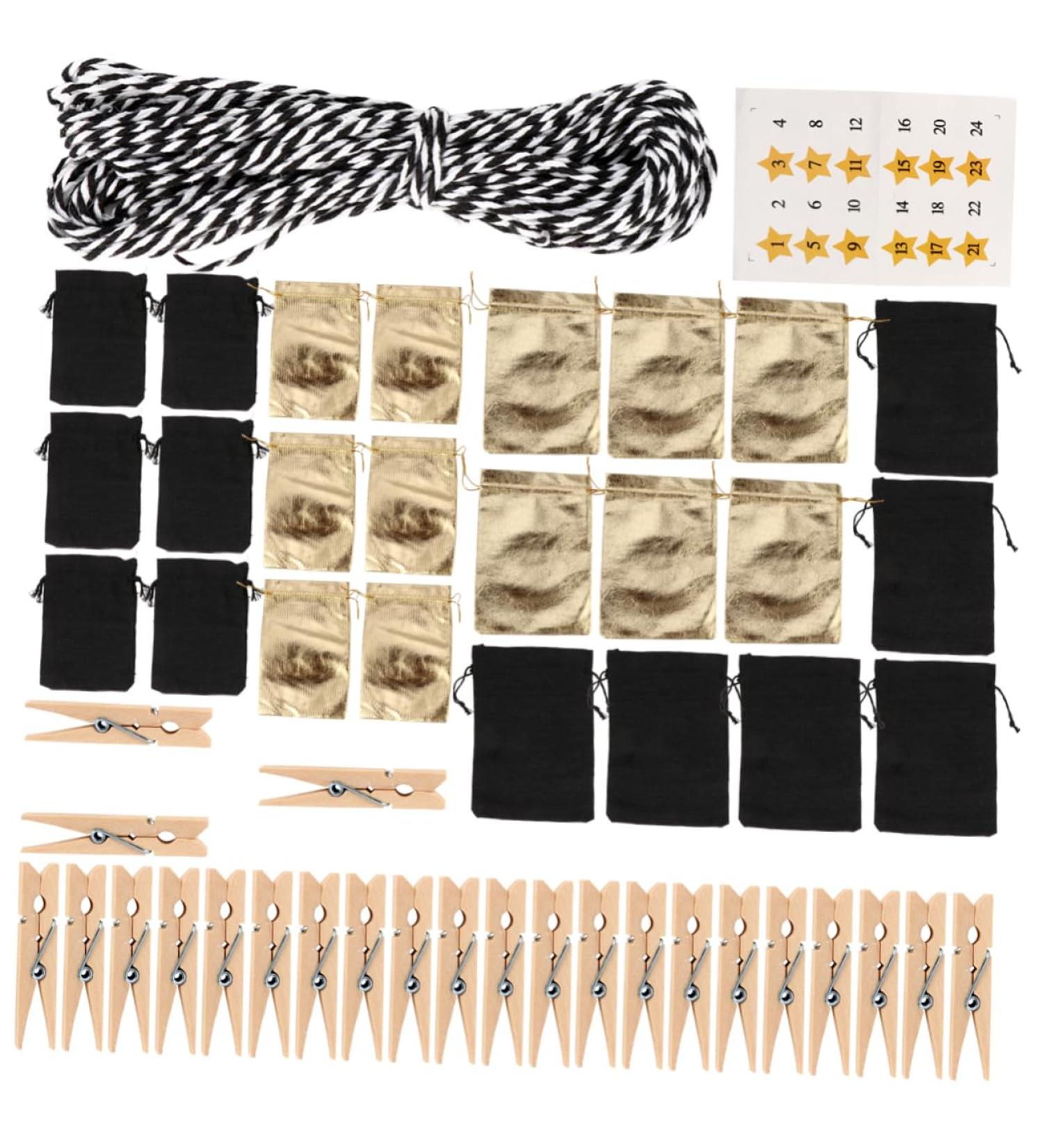 Hoement 1 Set Candy Bag Advent Calendar Advent Calendar Banner Child Christmas Storage Bag Cotton - Buy Online on GoSupps.com