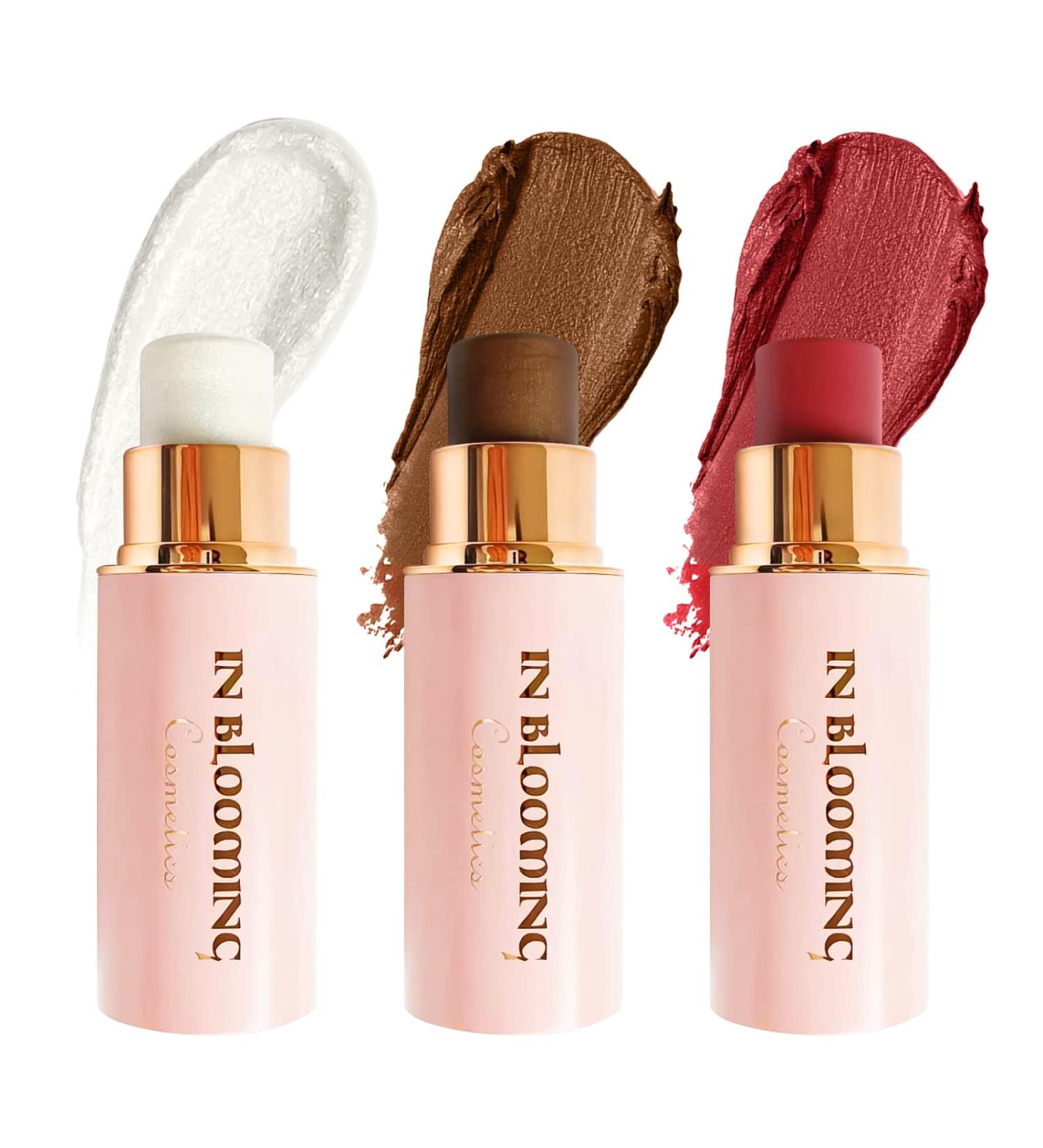 Contour Stick Makeup Set - Highlighter Blush & Bronzer for Effortless Face Sculpting | Lightweight Finish & Easy Use for Beginners - International Shipping Available - Buy Online on GoSupps.com