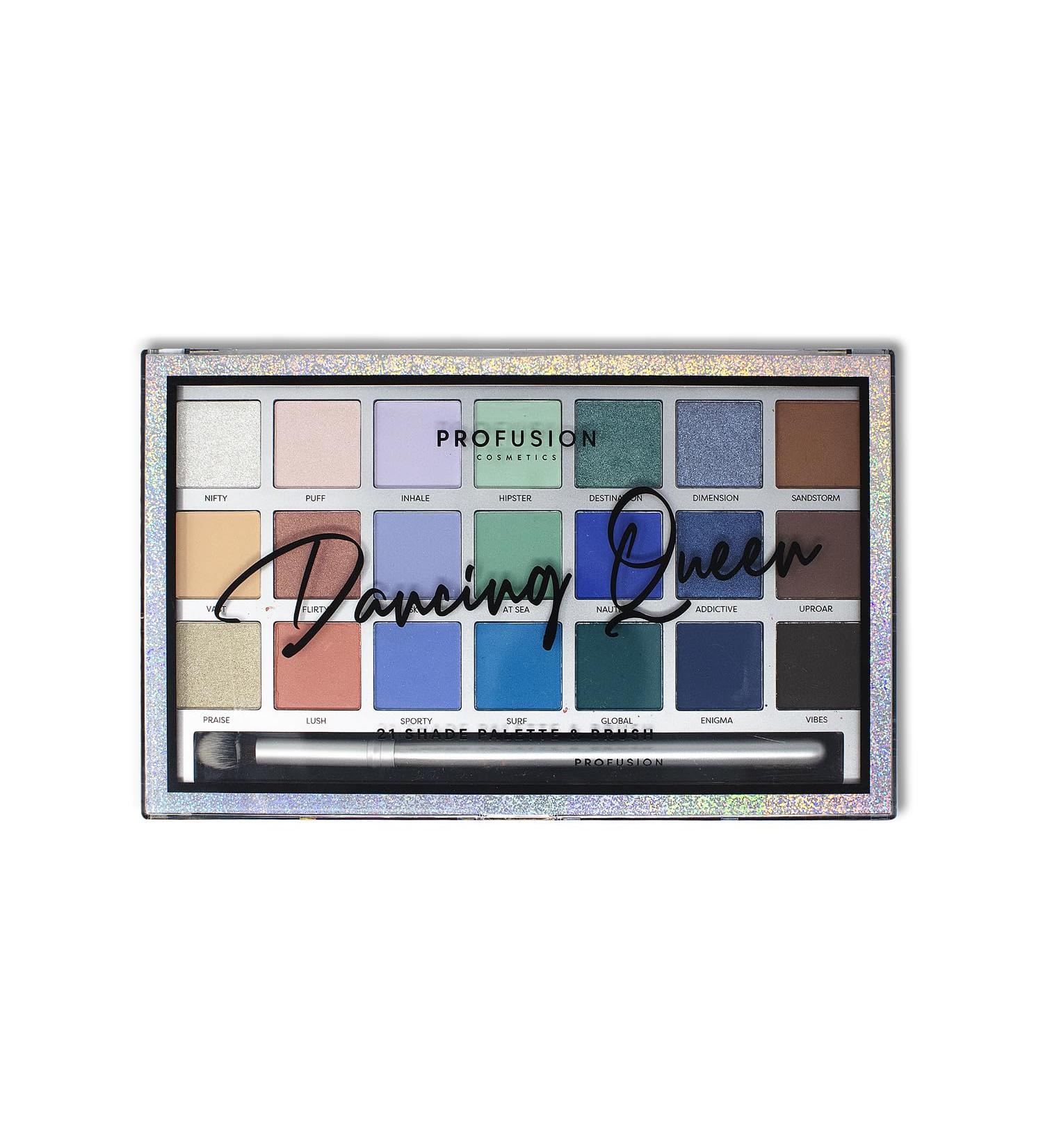 Profusion Cosmetics Dancing Queen 21 Shade Eye Shadow Palette for Every Skin Tone Highly Pigmented Shades to Unleash Your Inner Diva and Turn Heads Ideal for Beginners and Pros Alike to Get Glam