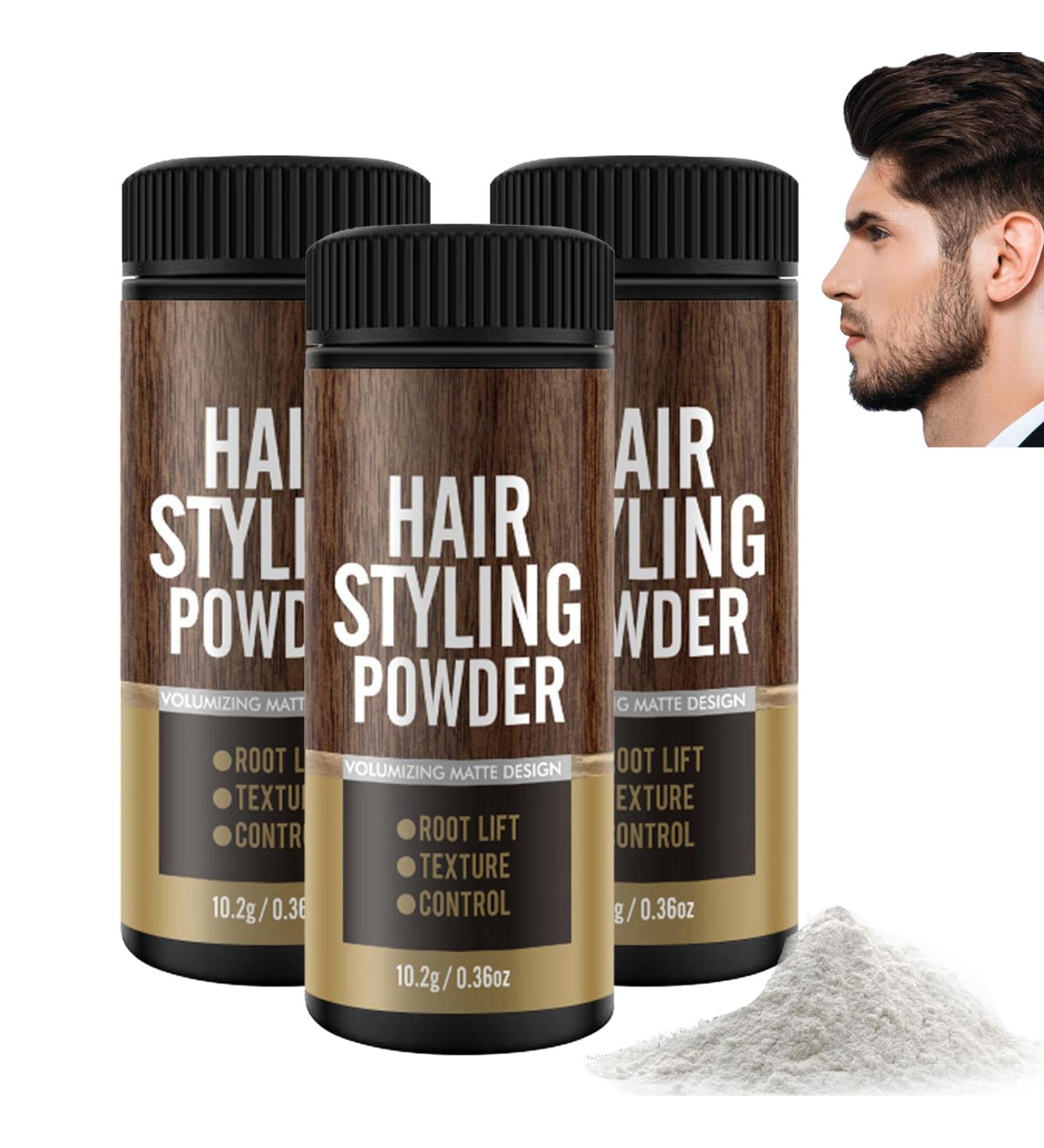 Men's Styling Powder Styling Powder | Portable Volumizing Hair Powder Matte Finish Styling Texturizing Powder Natural Looking Hair Texture Powder (3PC) - Buy Online on GoSupps.com