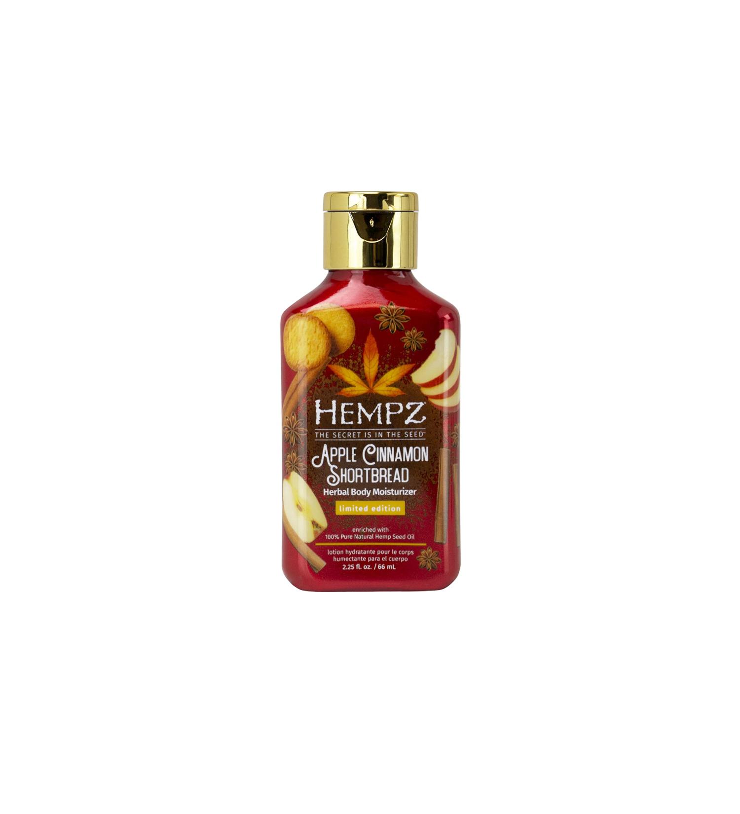 Hempz Limited Edition Apple Cinnamon Shortbread Body Lotion 2.25 oz - Shea Butter Hand & Body Moisturizer with Hemp Seed Oil for Daily Moisturizing - Skin Care Product - Buy Online on GoSupps.com