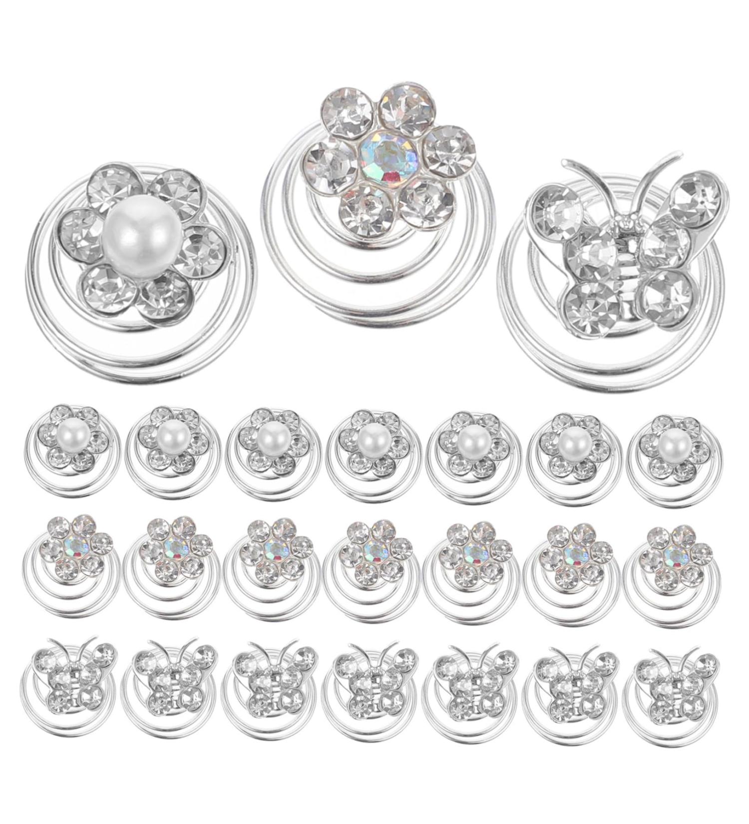Beaupretty 36 1 Rhinestone Hair Clips Flower Hair Accessories Pink Decor Bridal Hair Bedazzler Hair Jewelry for Women Braids Wedding Hair Accessories Spiral Hair Clips Pins Rhinestones Miss - Buy Online on GoSupps.com