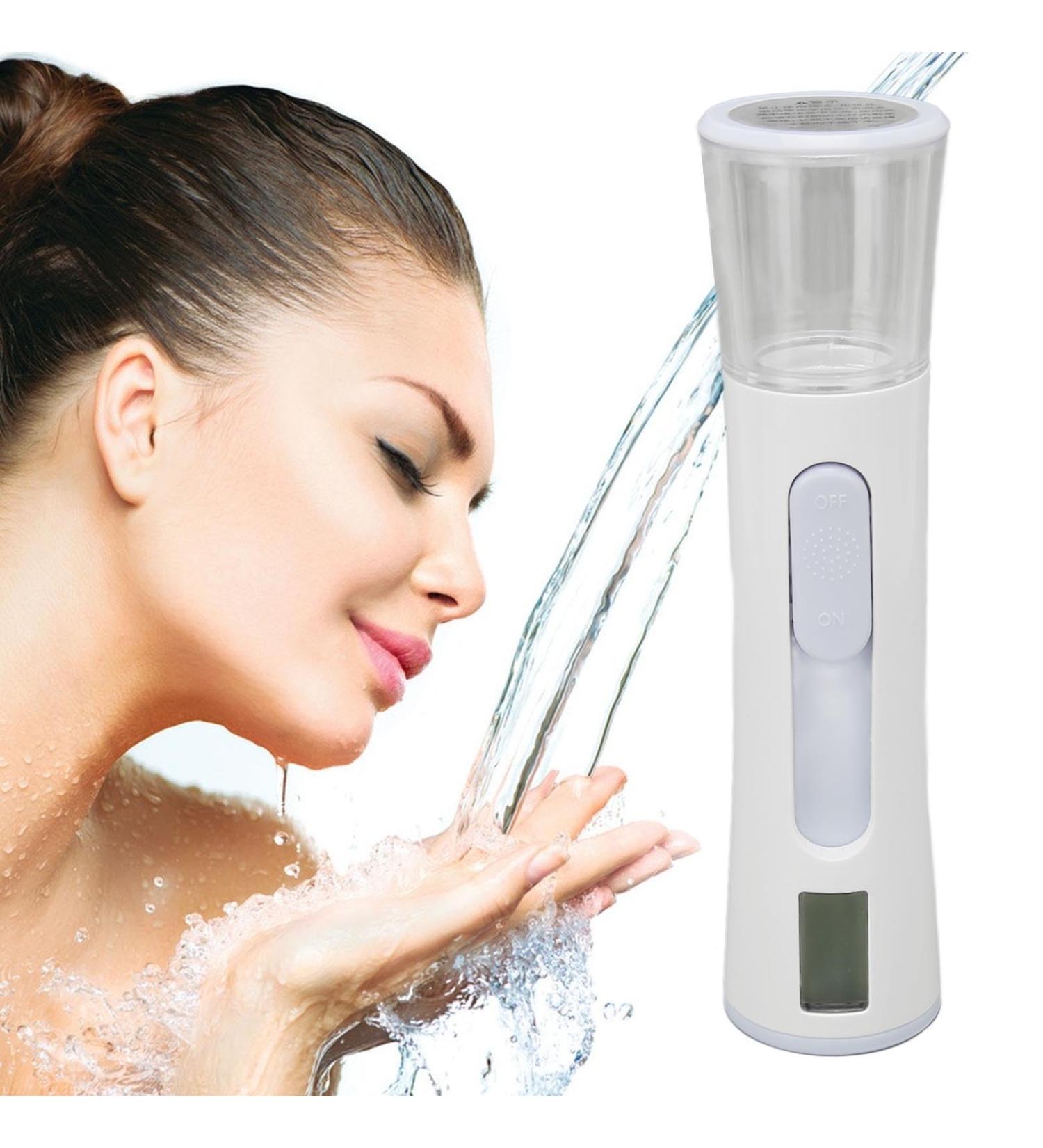 Jerliflyer Nano Facial Mister with Double Spray Nozzle and LCD Screen Display USB Rechargeable - Buy Online on GoSupps.com