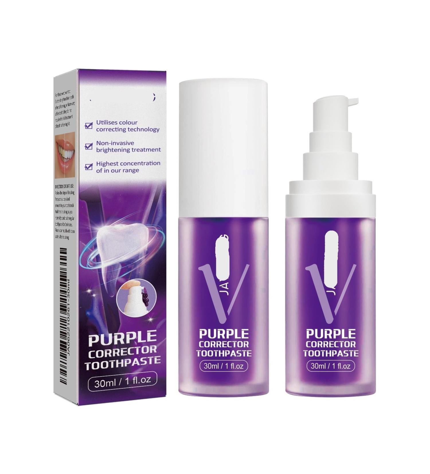 Color-Correcting Teeth Whitening Toothpaste - Stain Removal & Fresh Breath(3PCS) 1 Count (Pack of 1) - Buy Online on GoSupps.com