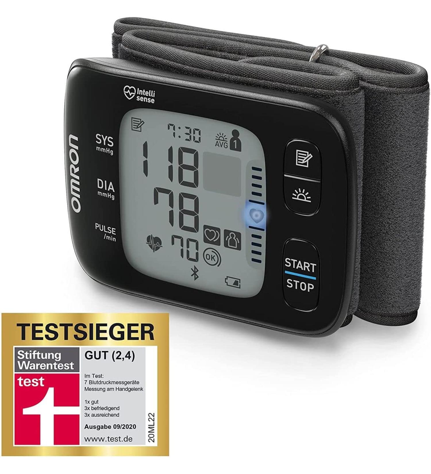 Omron RS7 Intelli IT Wrist Blood Pressure Monitor - Smartphone Compatible with Bluetooth Pairing and Positioning Sensor - Buy Online on GoSupps.com