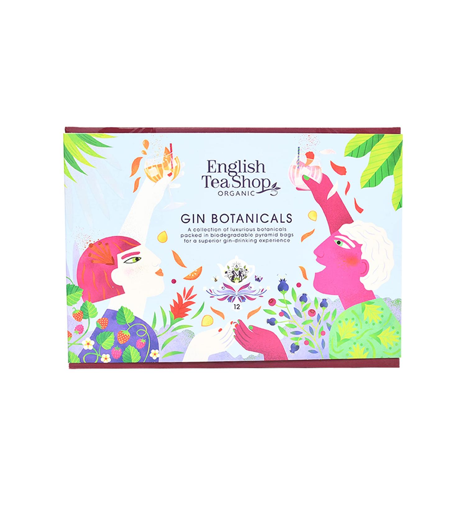 English Tea Shop Organic Gin Botanicals - 12 Pyramid Tea Bags Gift pack with 3 different Natural Botanical Blends - Buy Online on GoSupps.com