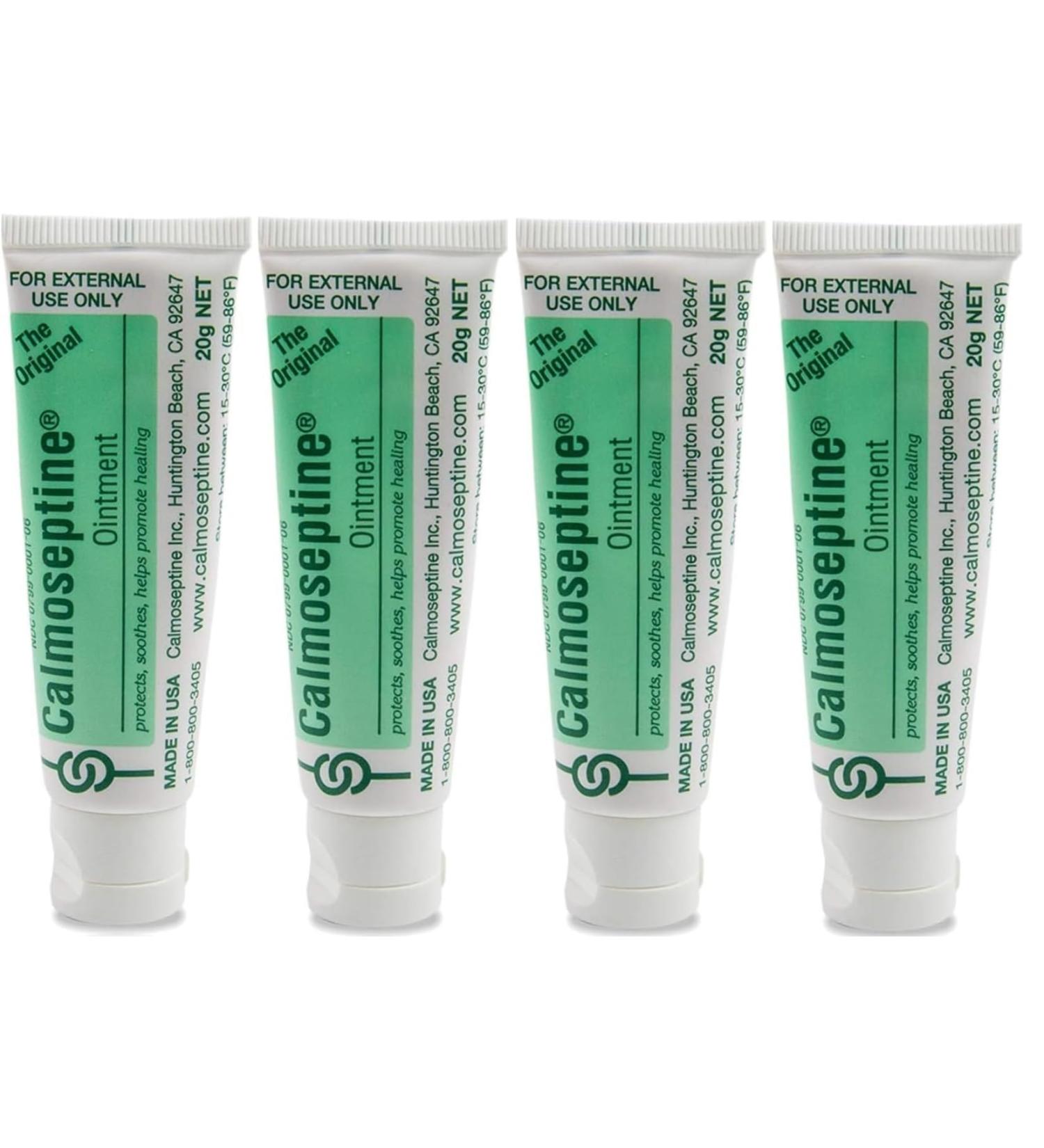 Calmoseptine Ointment Tube 20 Gram Travel Size (Pack of 4) 20 Gram Tube Pack of 4 - Buy Online on GoSupps.com
