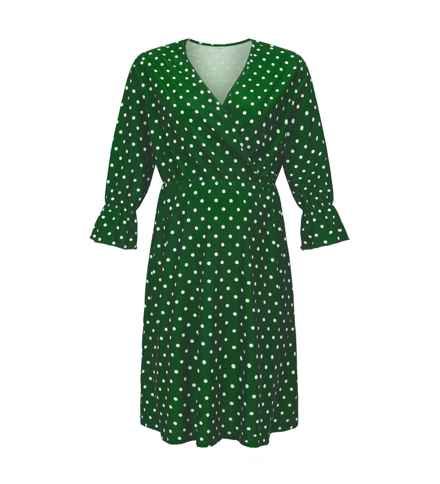 Robe de grossesse manches longues pour femme - Col en V - Robe d'allaitement - Imprim pois - Robe de grossesse avec volants - Robe d' t tendance et confortable - Pour f te s ance photo M Vert - Buy Online on GoSupps.com