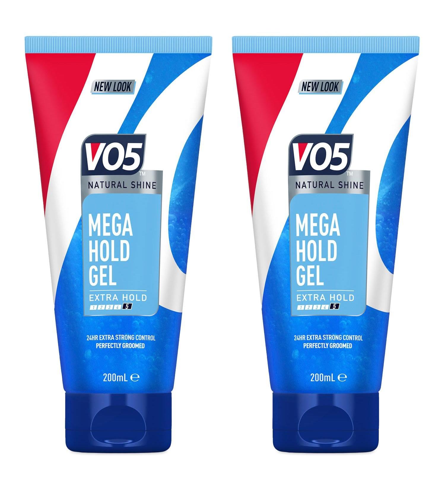 VO5 Mega Hold 24 hour extra strong control Styling Gel for perfectly groomed controlled natural hairstyle 200 ml Multi Buy 2 Pack - Buy Online on GoSupps.com