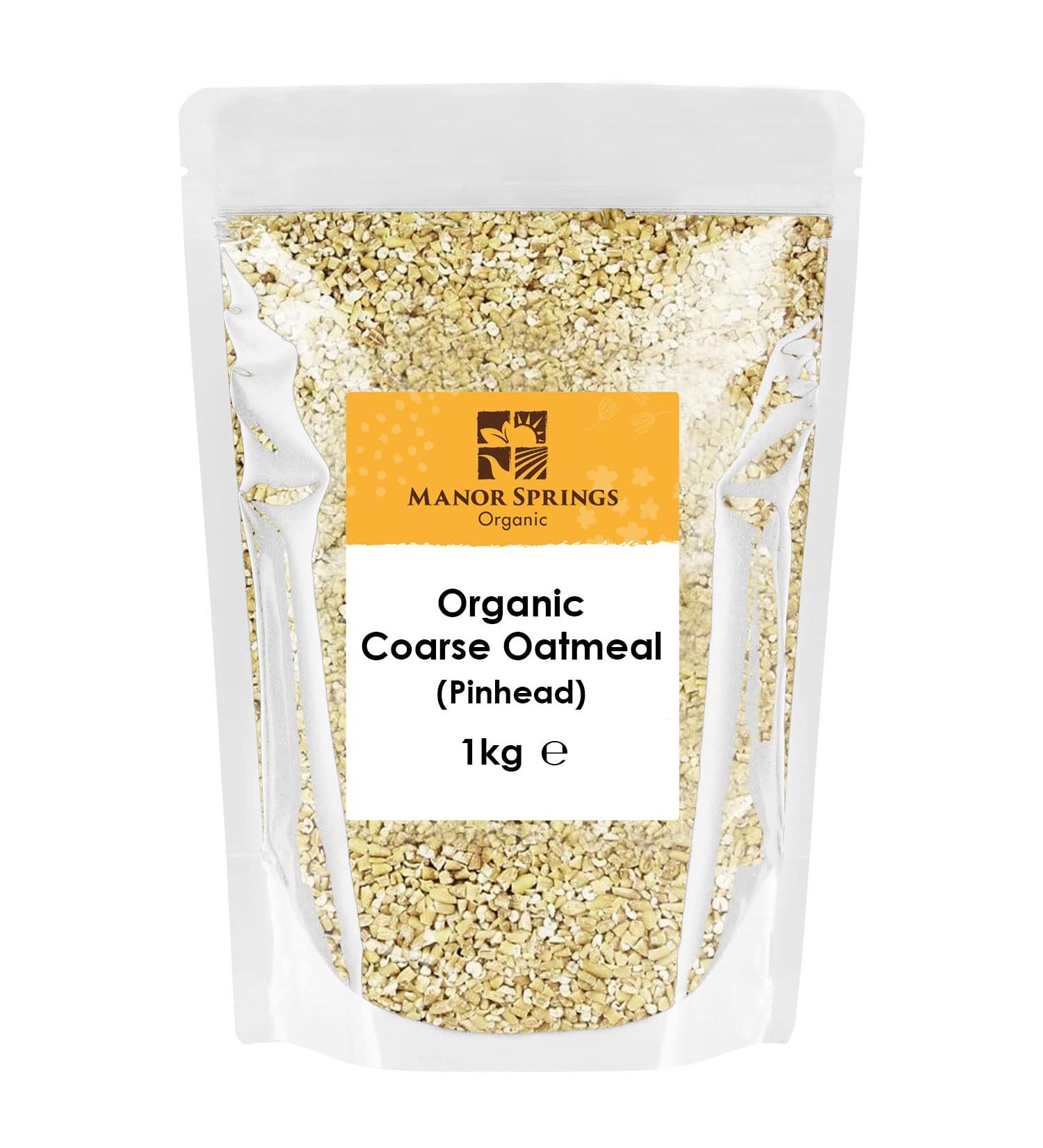Organic Coarse Oatmeal (Pinhead) 1kg by Manor Springs Organic - Buy Online on GoSupps.com