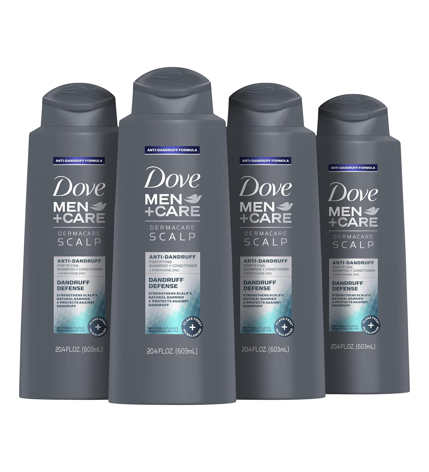 Dove Men+Care 2 in 1 Dandruff Defense Shampoo & Conditioner 20.4 oz - Pack of 4 - Buy Online on GoSupps.com