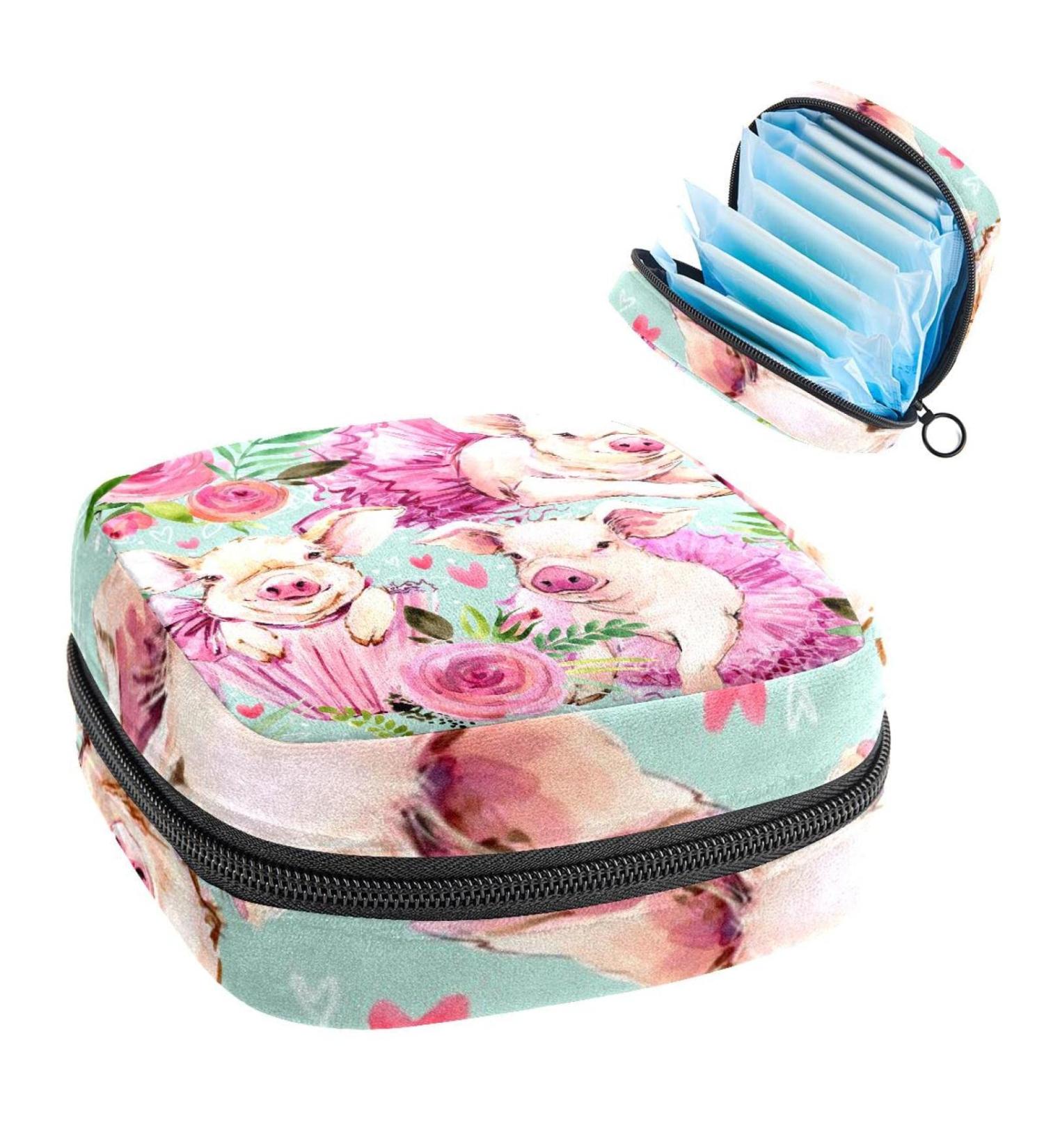 Anna Cowper Flower Sanitary Napkin Storage Bag - Multi-colored Portable Period Pouch for Women and Teens - Buy Online on GoSupps.com