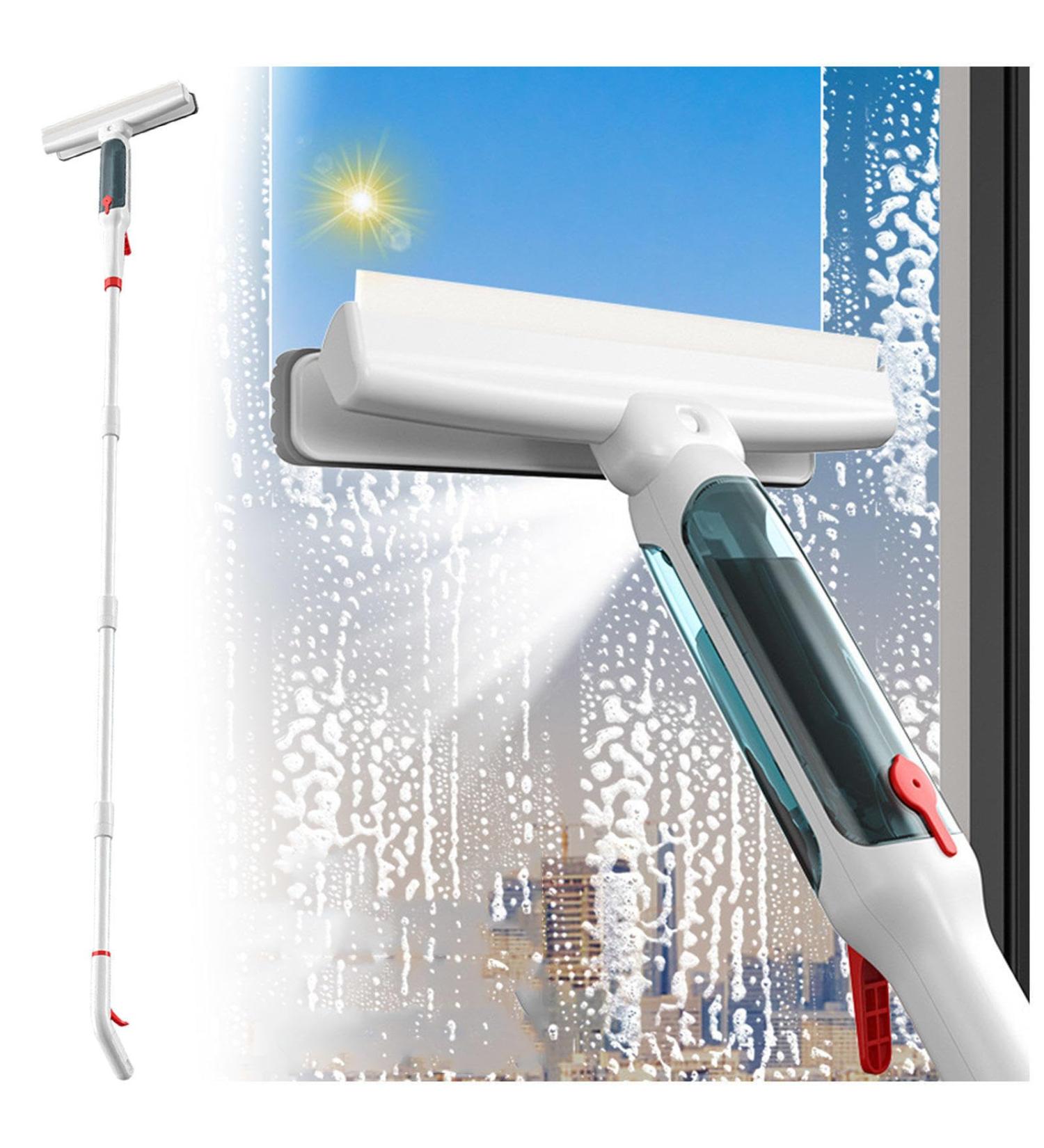 RRRYYYZZ 75'' Spray Window Squeegee for Home with 4-Section Extension Pole 4 in 1 Windshield Cleaner Tool Glass Squeegee with Sewage Collector and 5 Pads - Buy Online on GoSupps.com