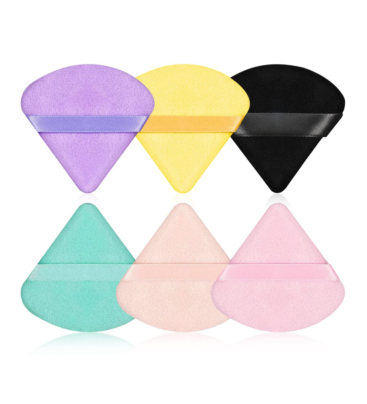 HoPliGhe 6 Pcs Velour Triangle Powder Puff Set for Face Powder - Soft & Reusable Makeup Tools - Buy Online on GoSupps.com