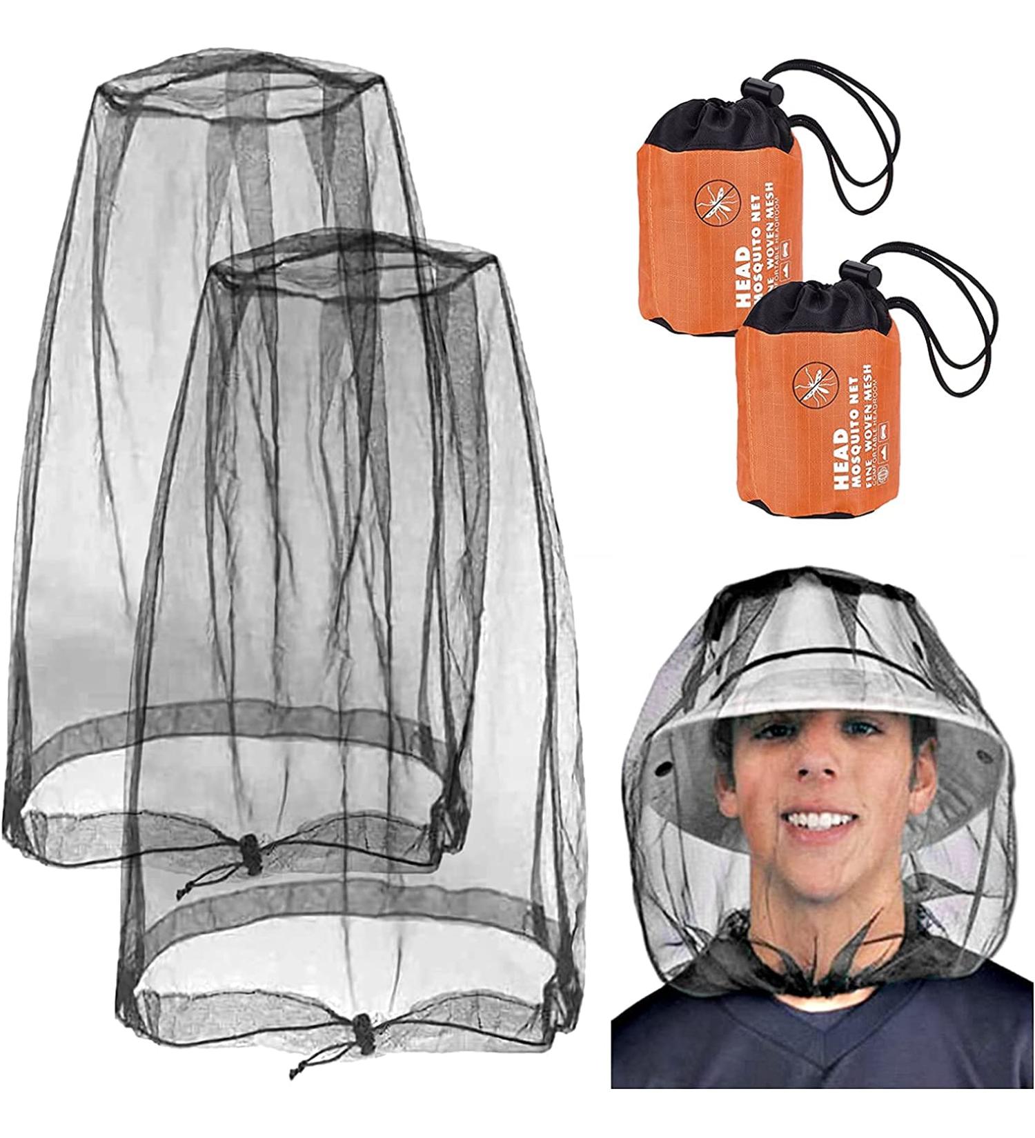 Grantop Nylon Mosquito Head Net - 2 Pack for Outdoor Activities - Dark Black - Buy Online on GoSupps.com
