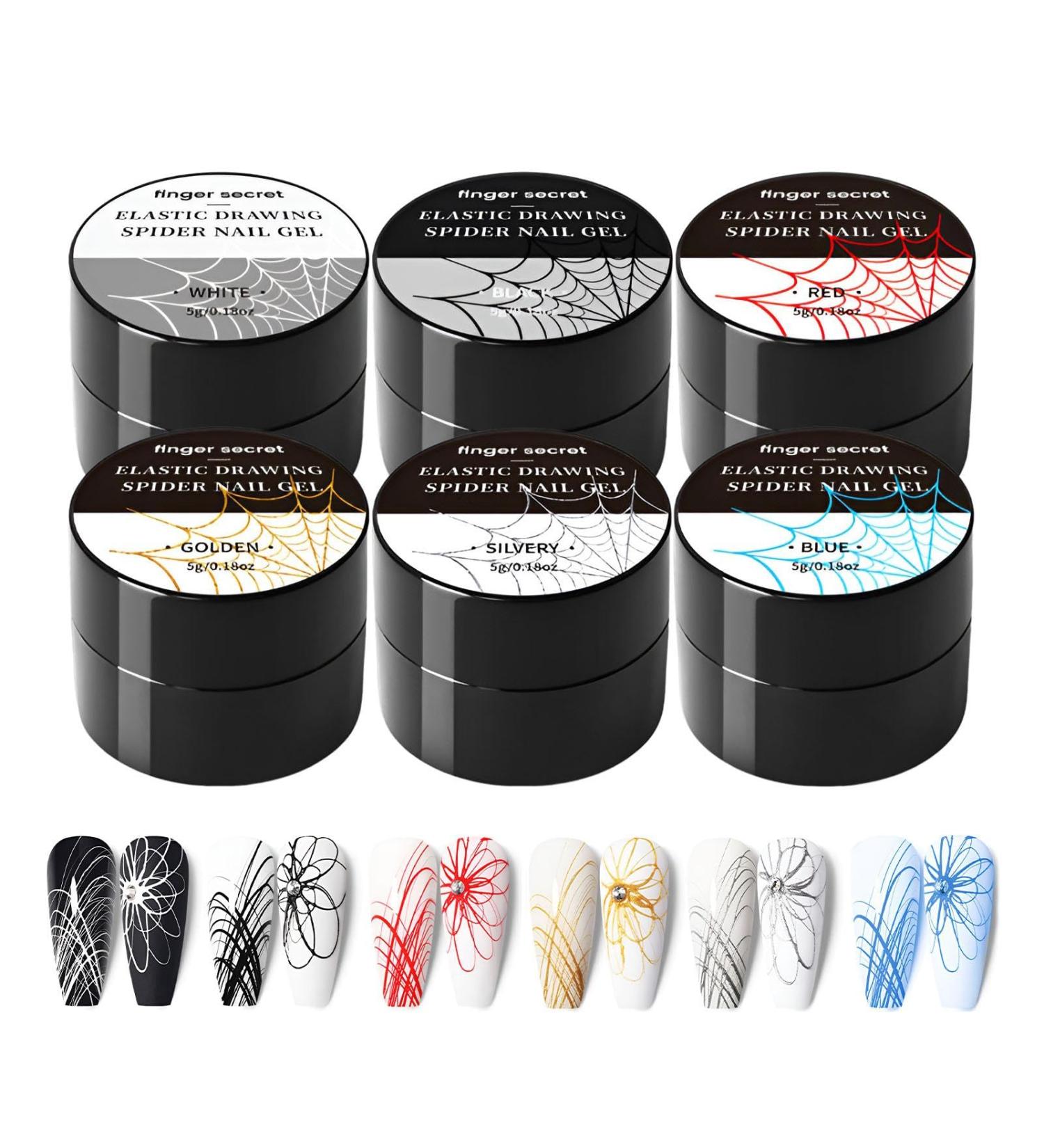 Spider Gel Nails - Multipurpose Gel Art Nail Polish | Wire Drawing Nail Gel | New Upgraded Matrices Spider Gel With Brushes | Small Gel Liner Gel Nail Polish Liner For Nails - Buy Online on GoSupps.com