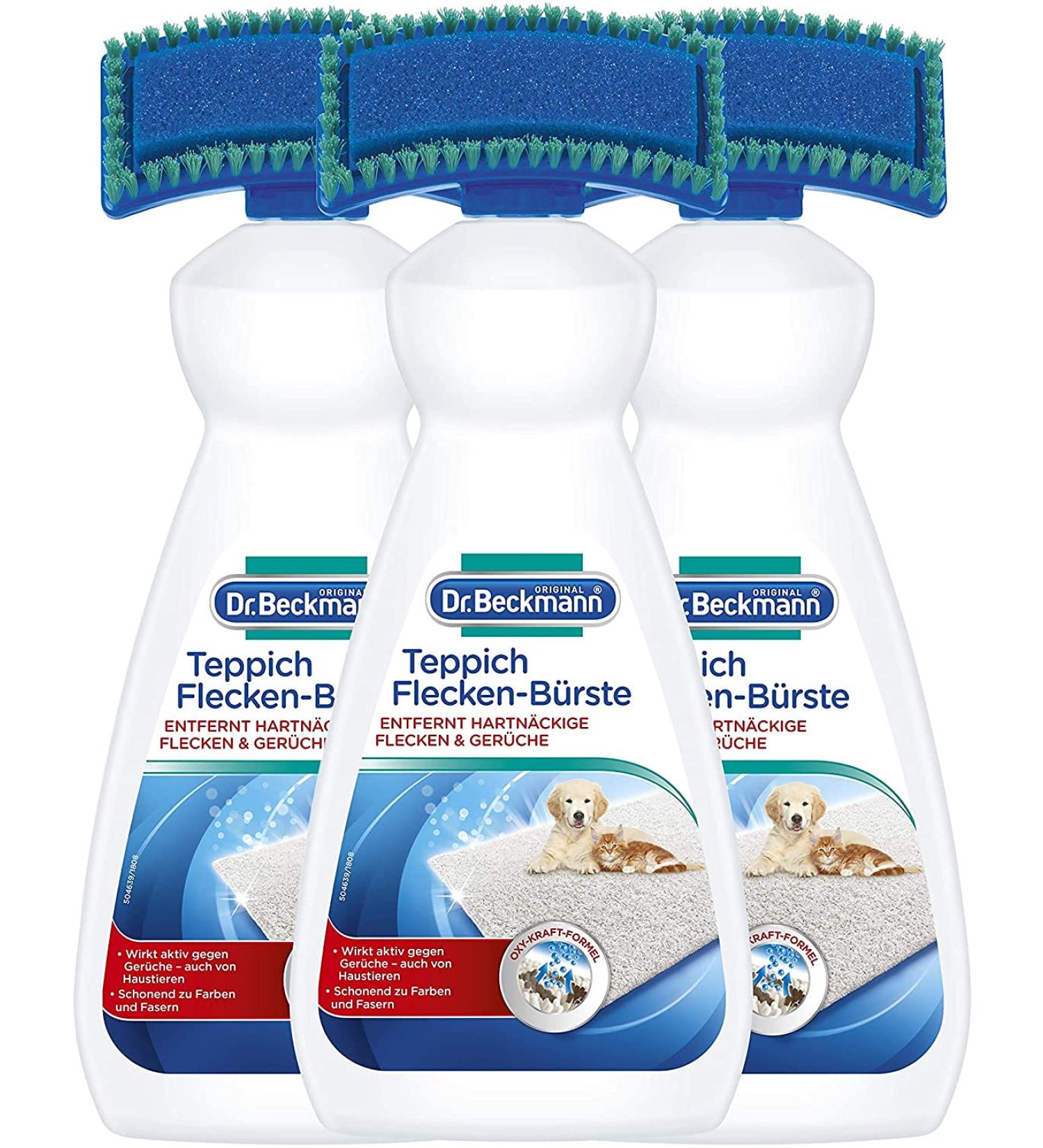 Dr. Beckmann Carpet Spot Brush - 3x650ml | Powerful Stain & Odor Removal with Brush Applicator | Buy Now - Buy Online on GoSupps.com