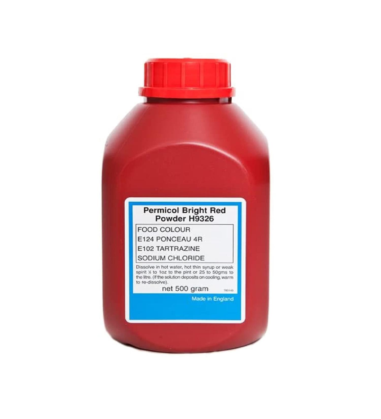 Permicol Bright Red Powder N9326 500g Bottle - Buy Online on GoSupps.com