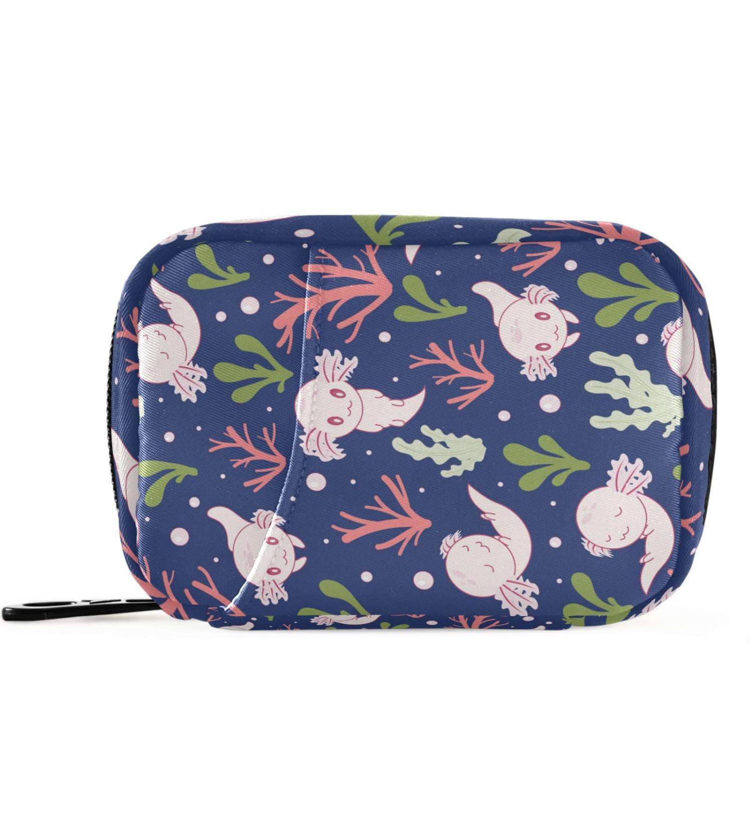 Shop Pfrewn 7 Day Axolotl Pill Organizer Case - Portable Weekly Vitamin & Medicine Holder with Zipper for Travel - Buy Online on GoSupps.com