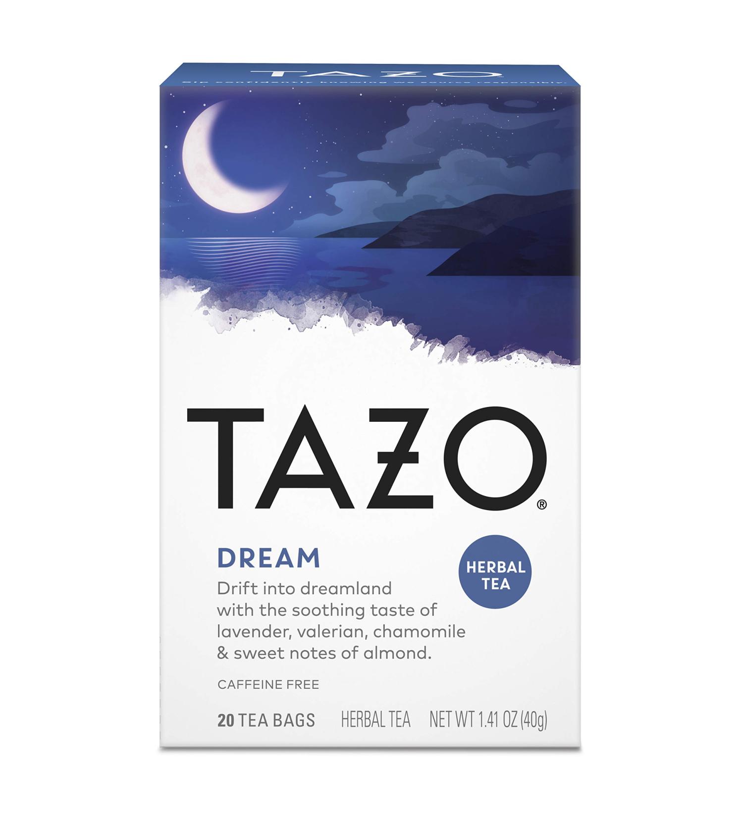 Tazo Dream Herbal Tea - 20 Tea Bags (1.41 oz) | Soothing & Relaxing Blend - Buy Online on GoSupps.com
